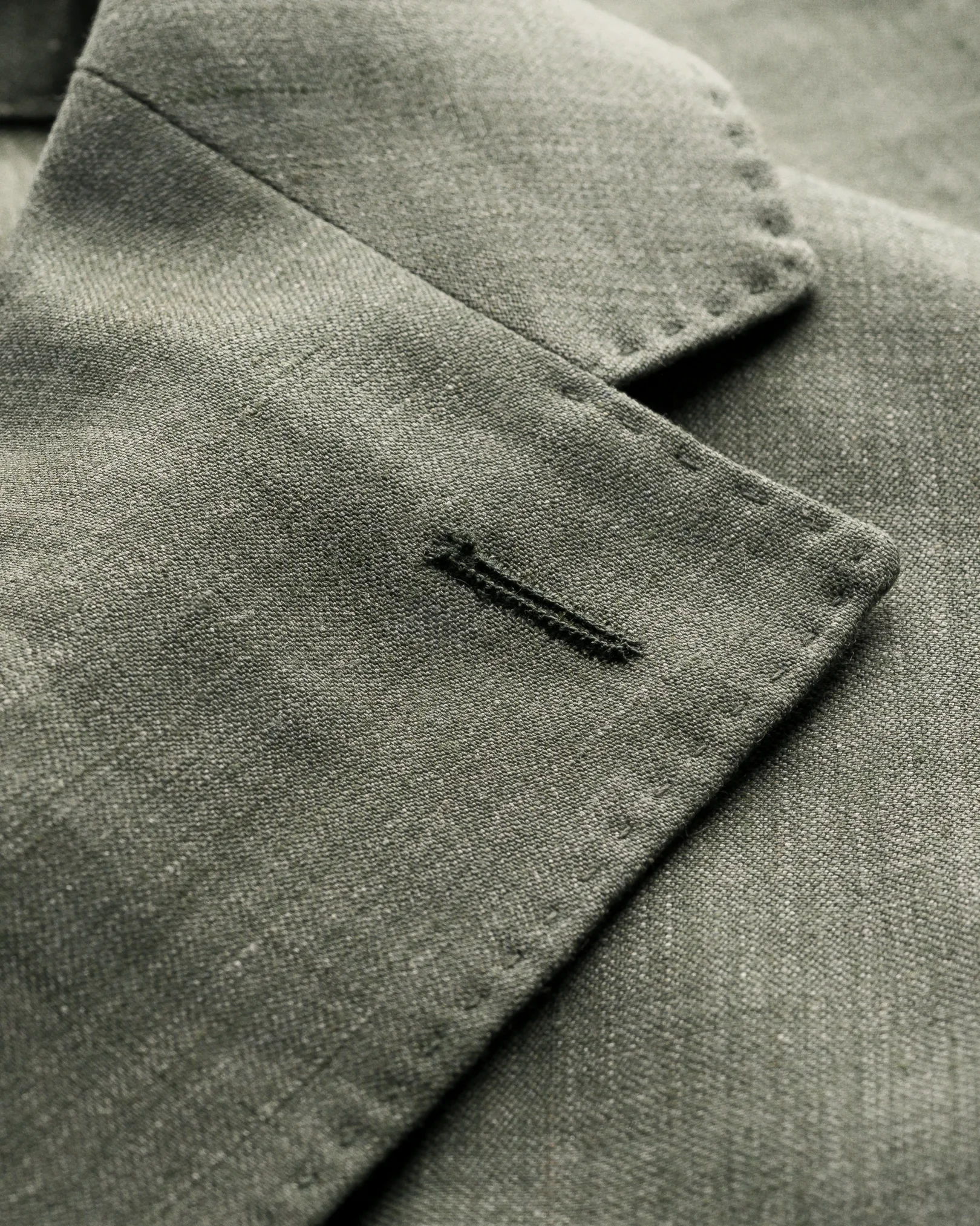 Eton - mid green linen wool soft jacket