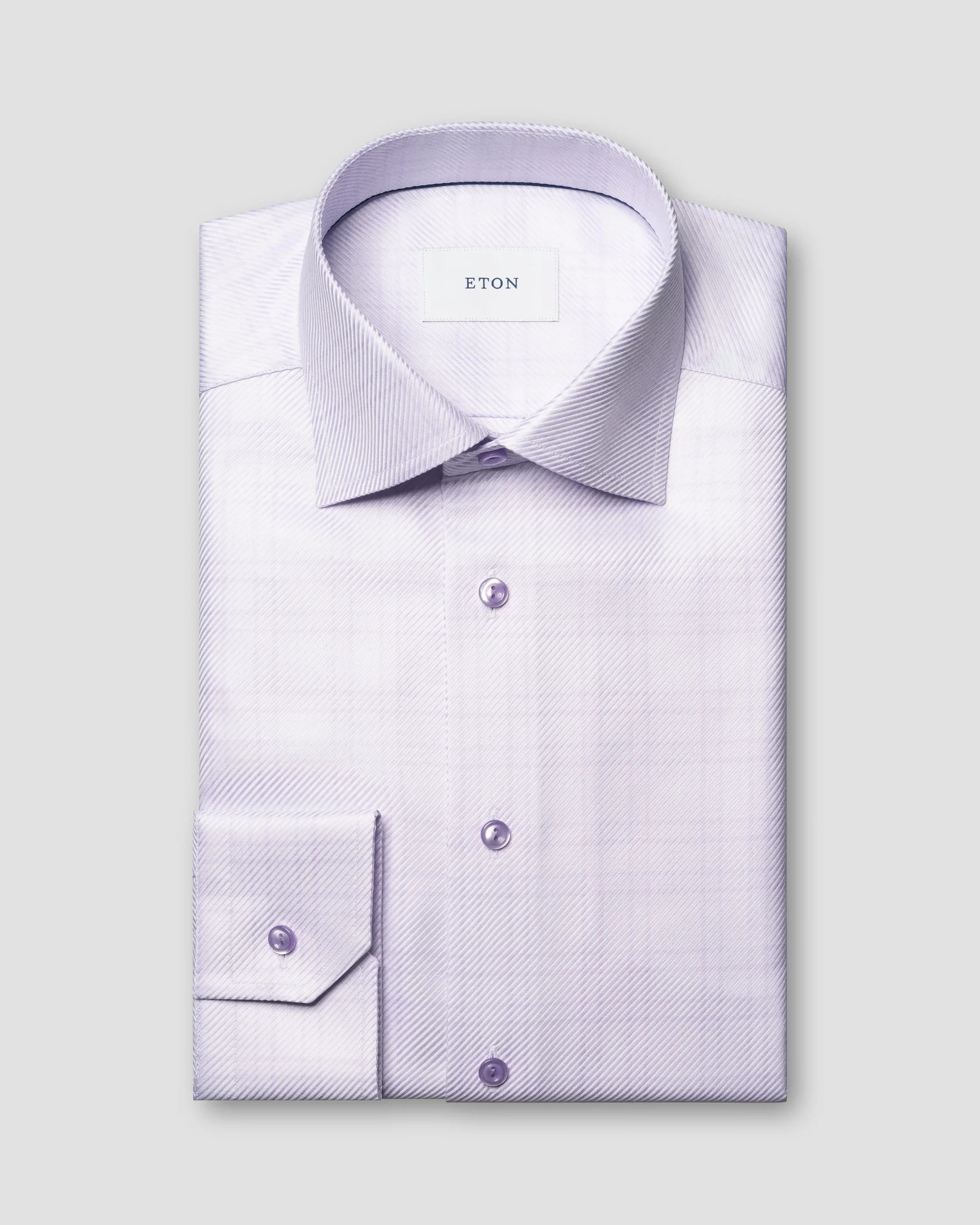 Eton - check king twill shirt cut away single slim