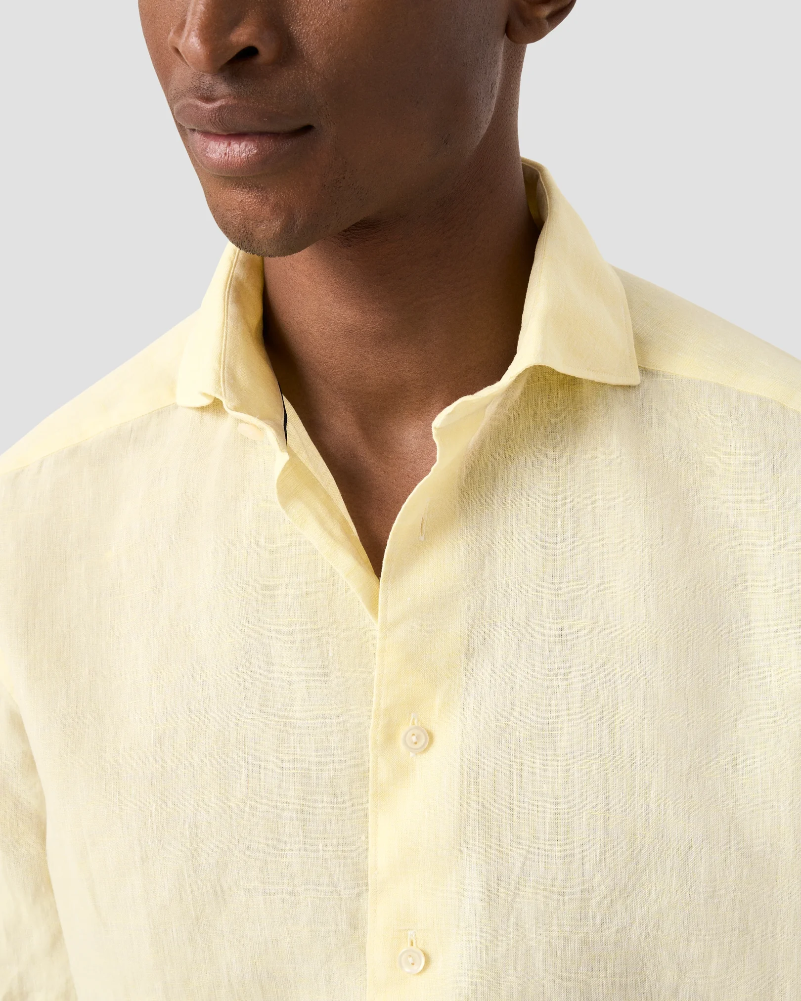 Eton - yellow linen wide spread