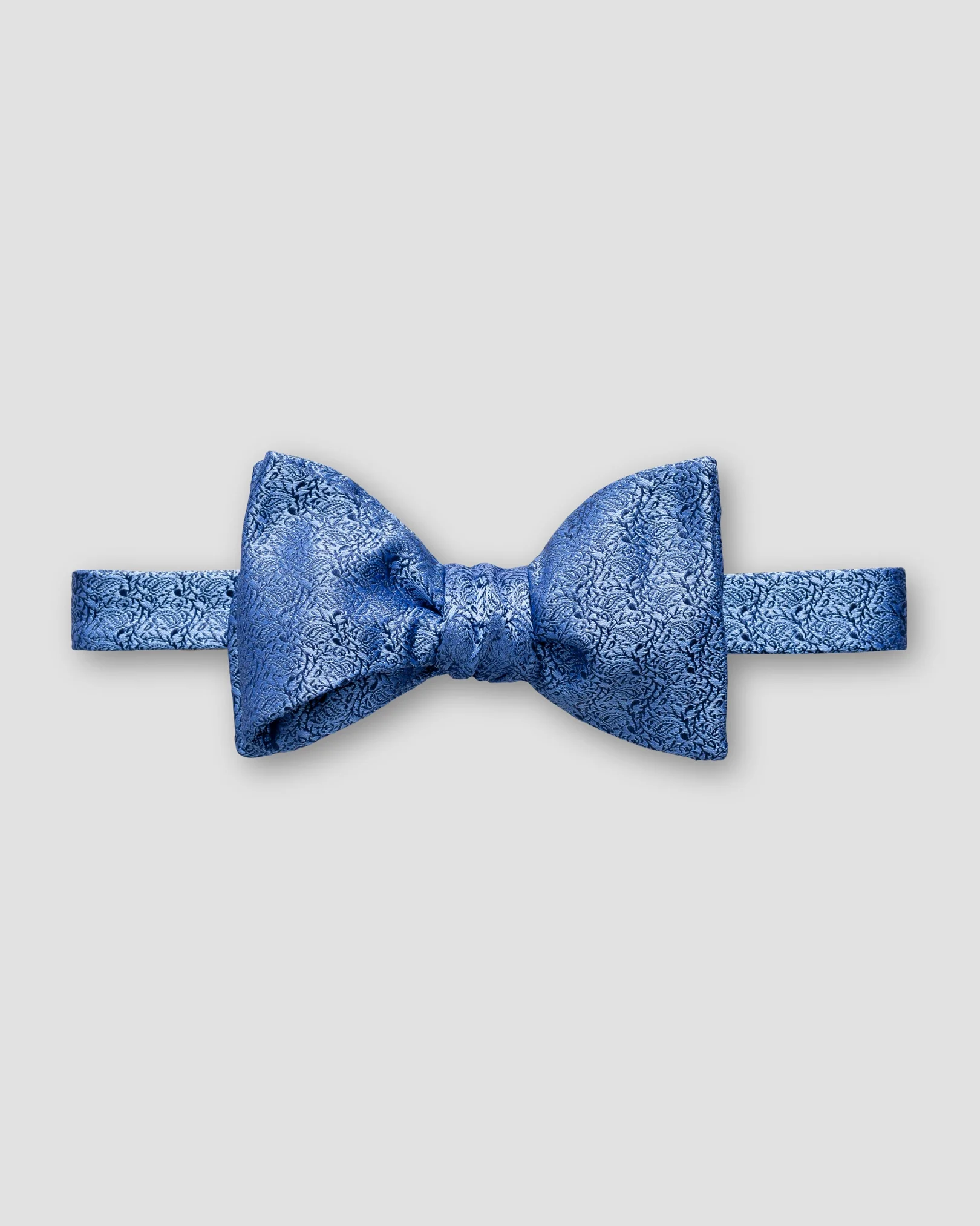 Eton - blue silk bowtie self tied