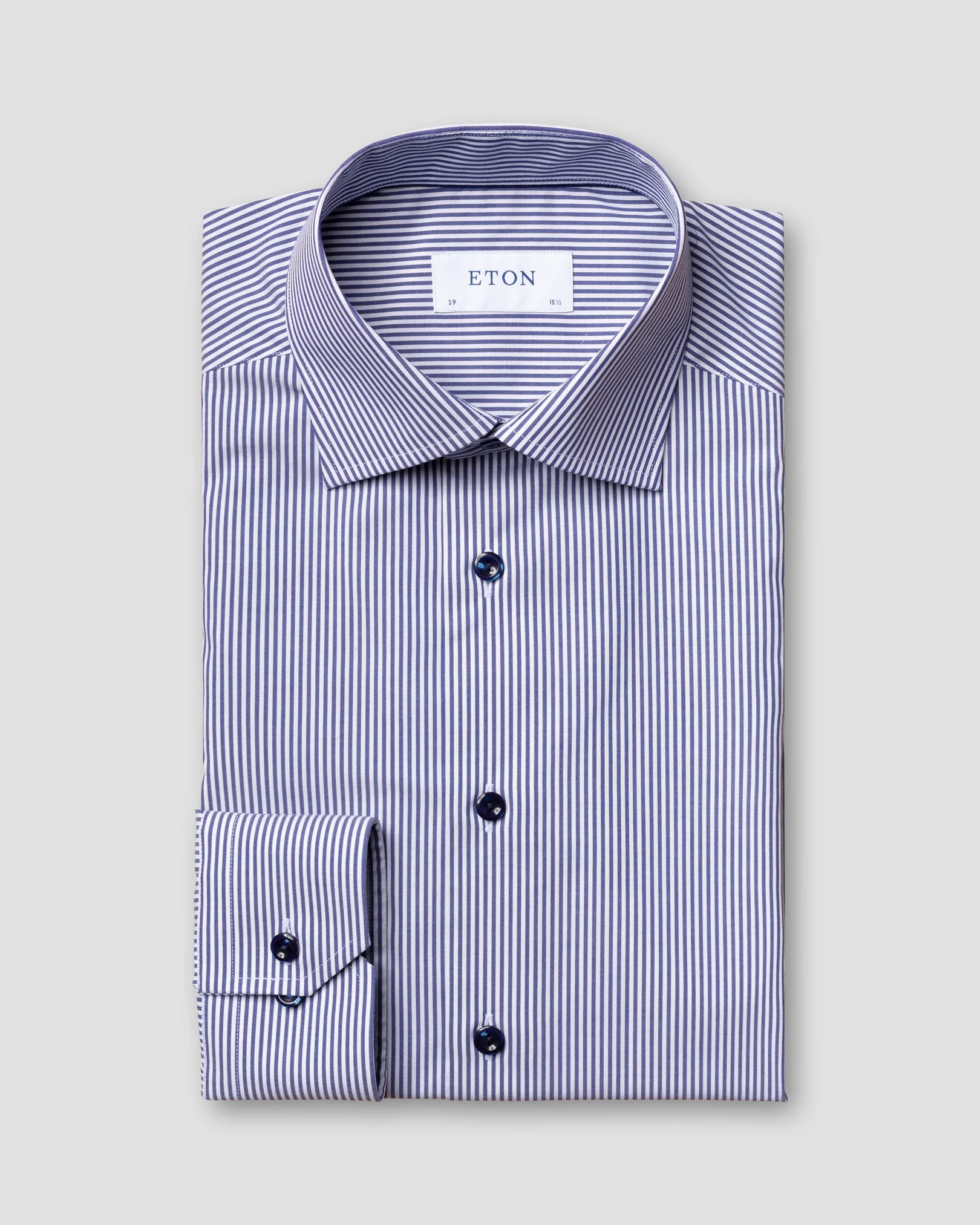 striped stretch blue shirt