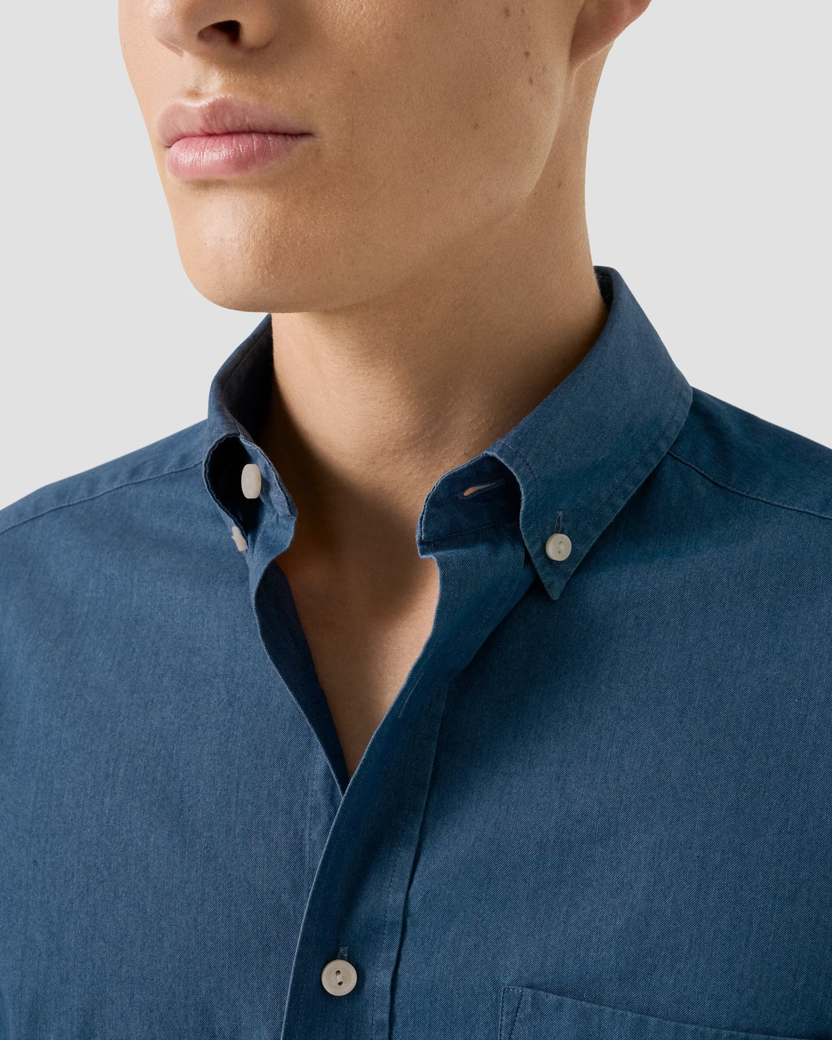 Eton - dark wash lightweight denim shirt