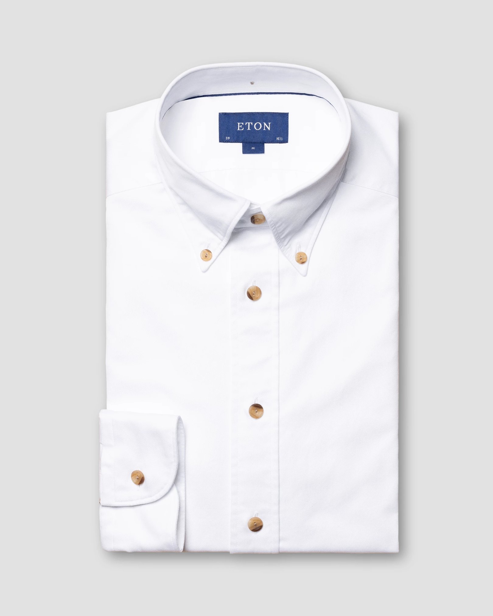 Eton - white twill button down high summer