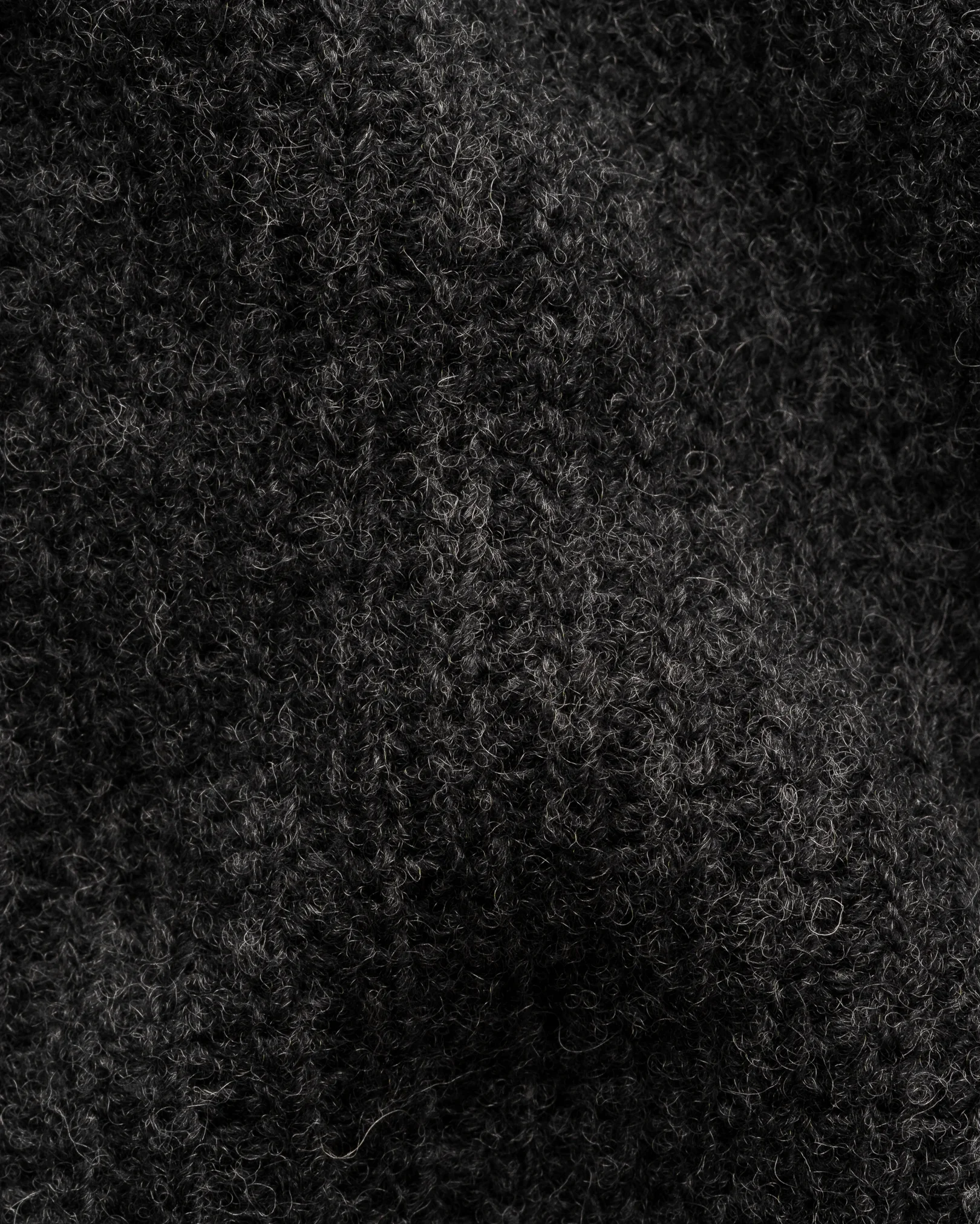 Eton - dark grey merino rib cardigan