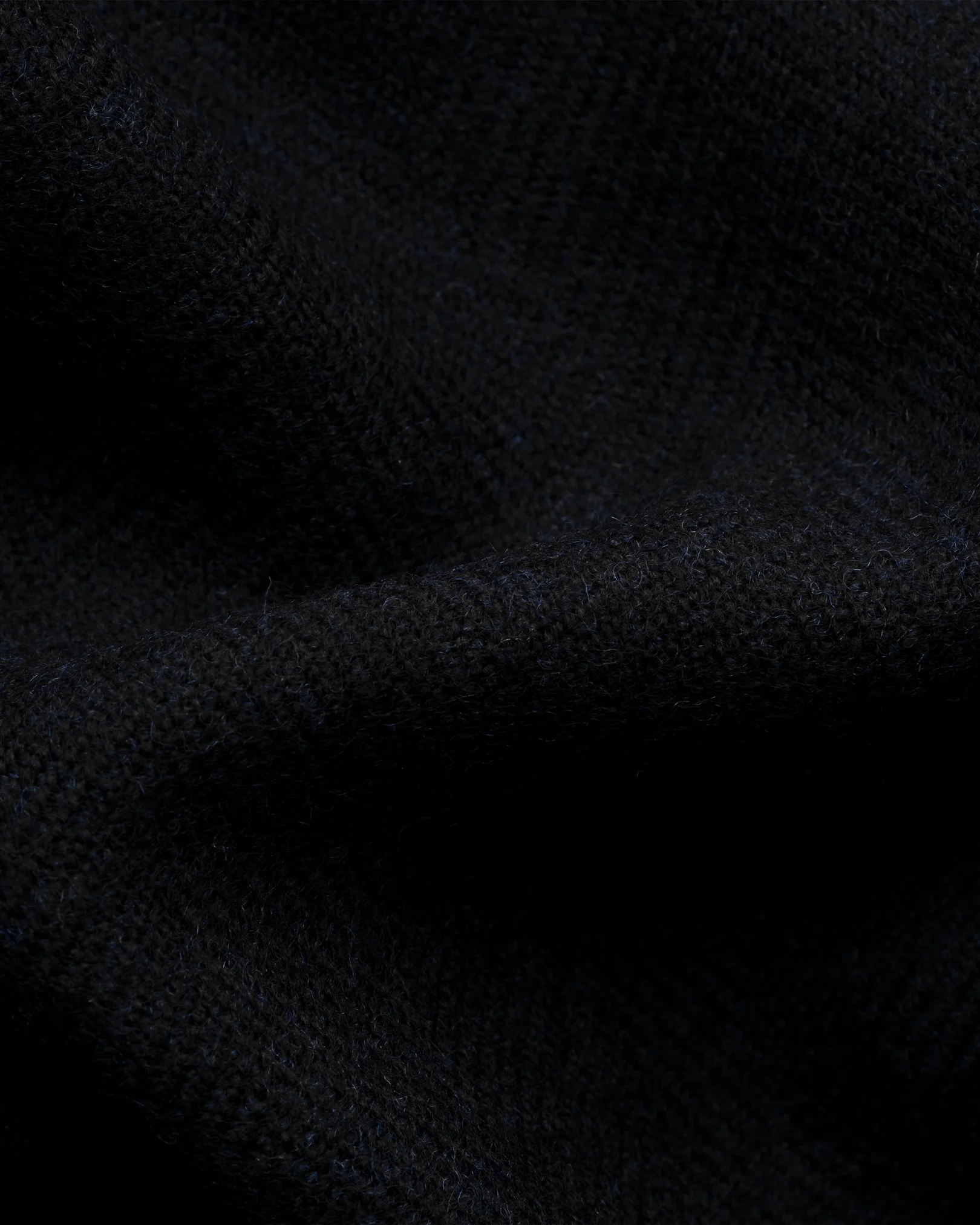 Eton - dark blue herringbone merino wool scarf