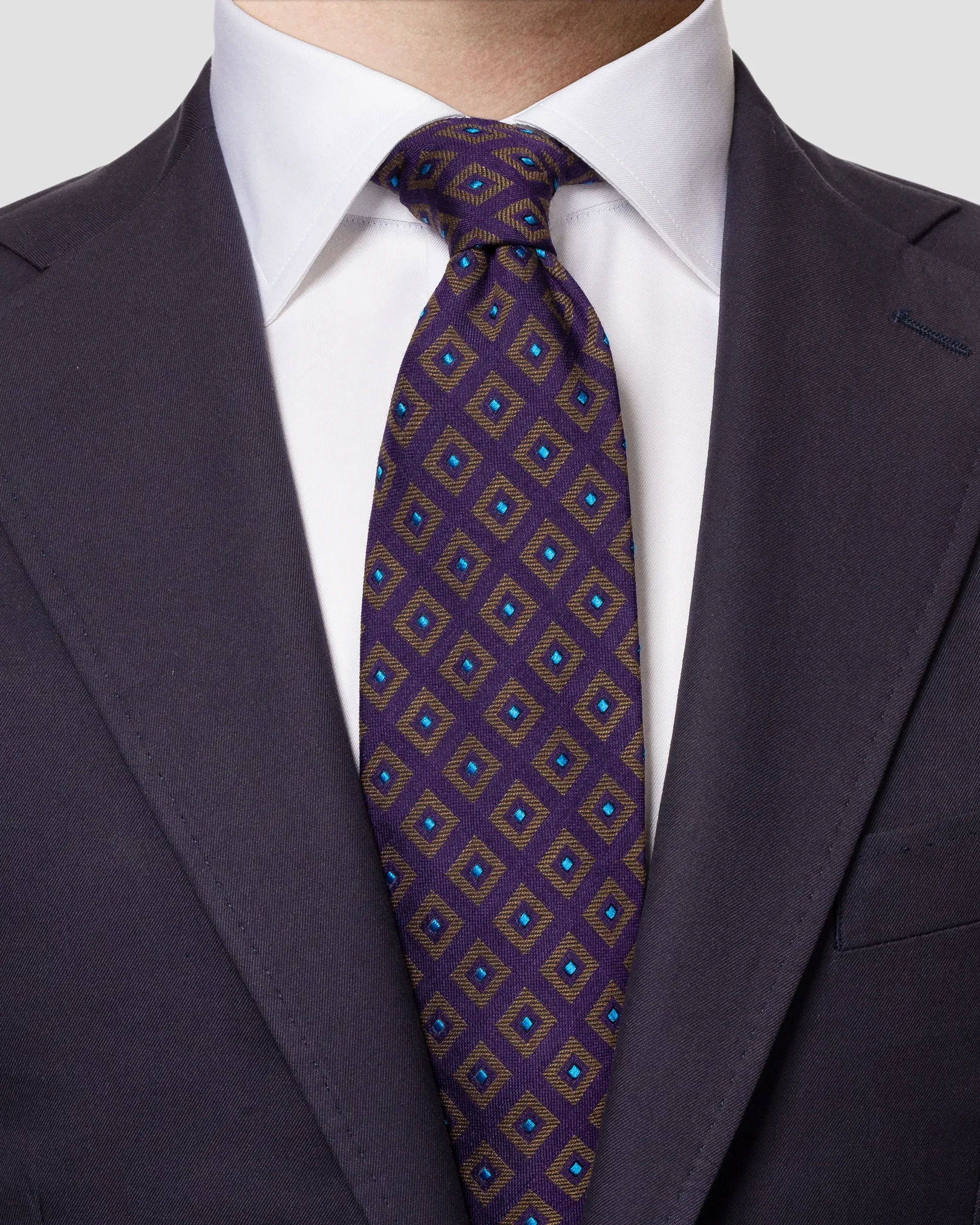 Eton - navy blue wool weave