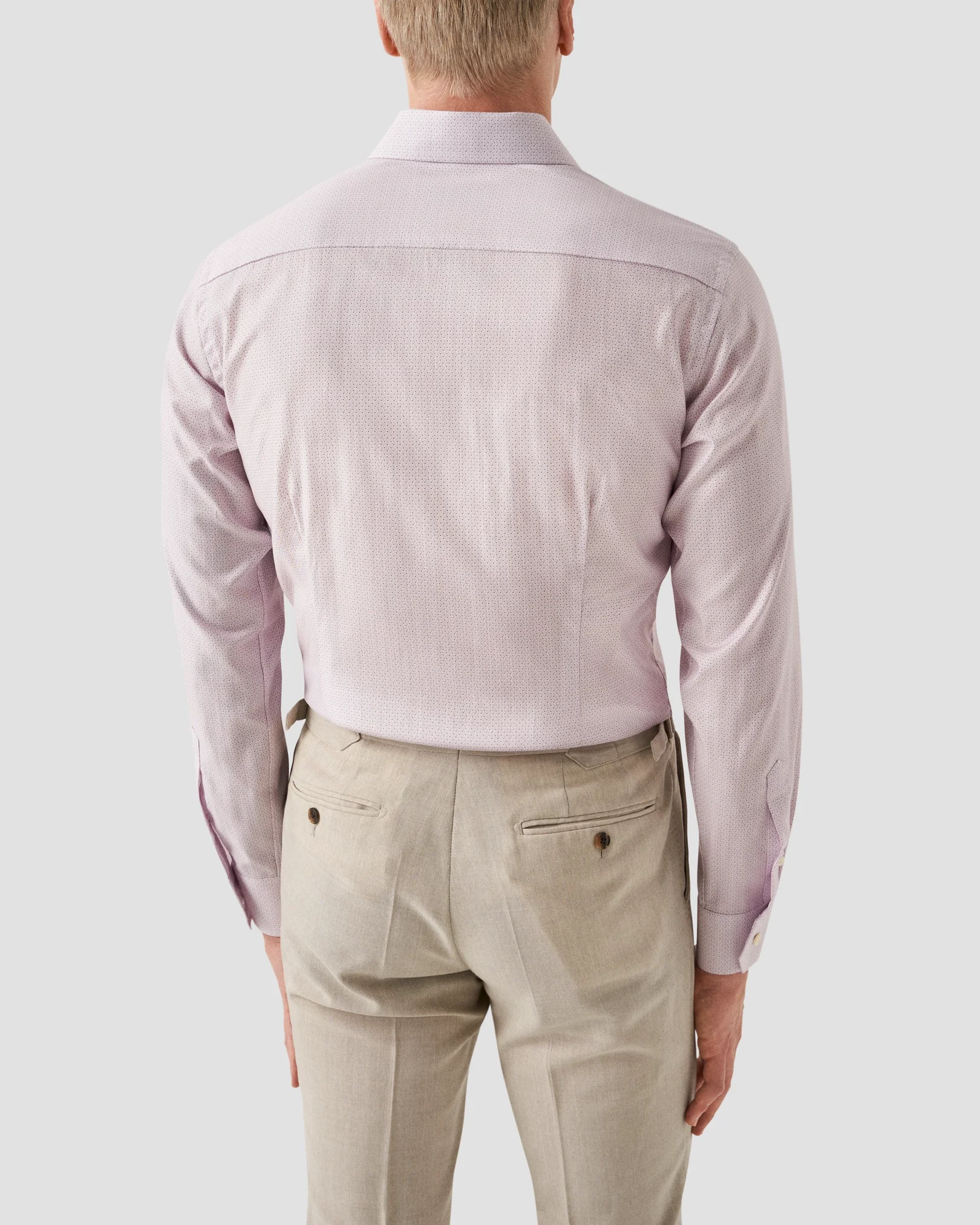 Eton - pink twill cut away collar single cuff slim fit