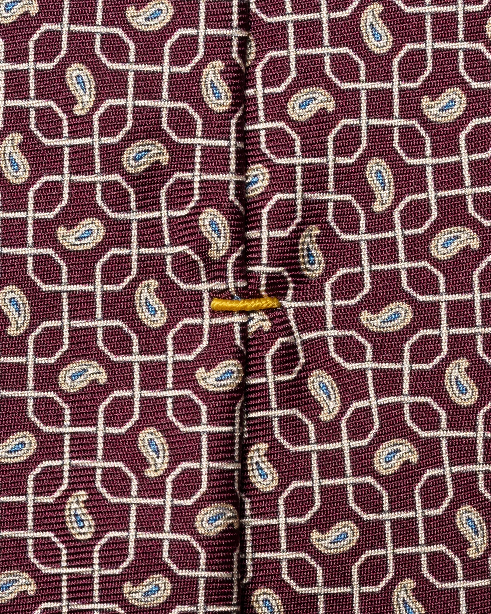 Eton - paisley print silk tie red 256