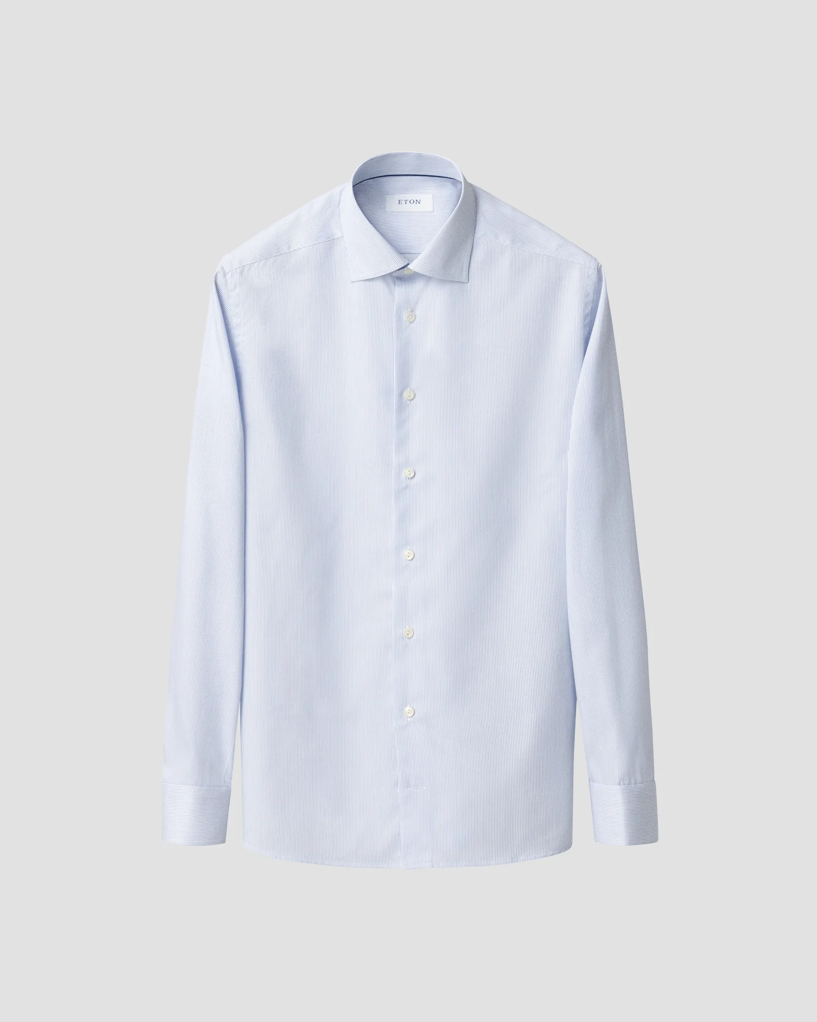 Eton - dark blue striped twill shirt