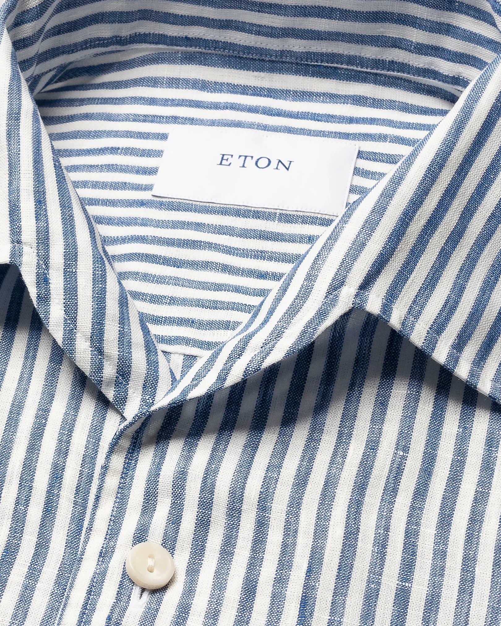 Eton - dark blue striped linen shirt one piece