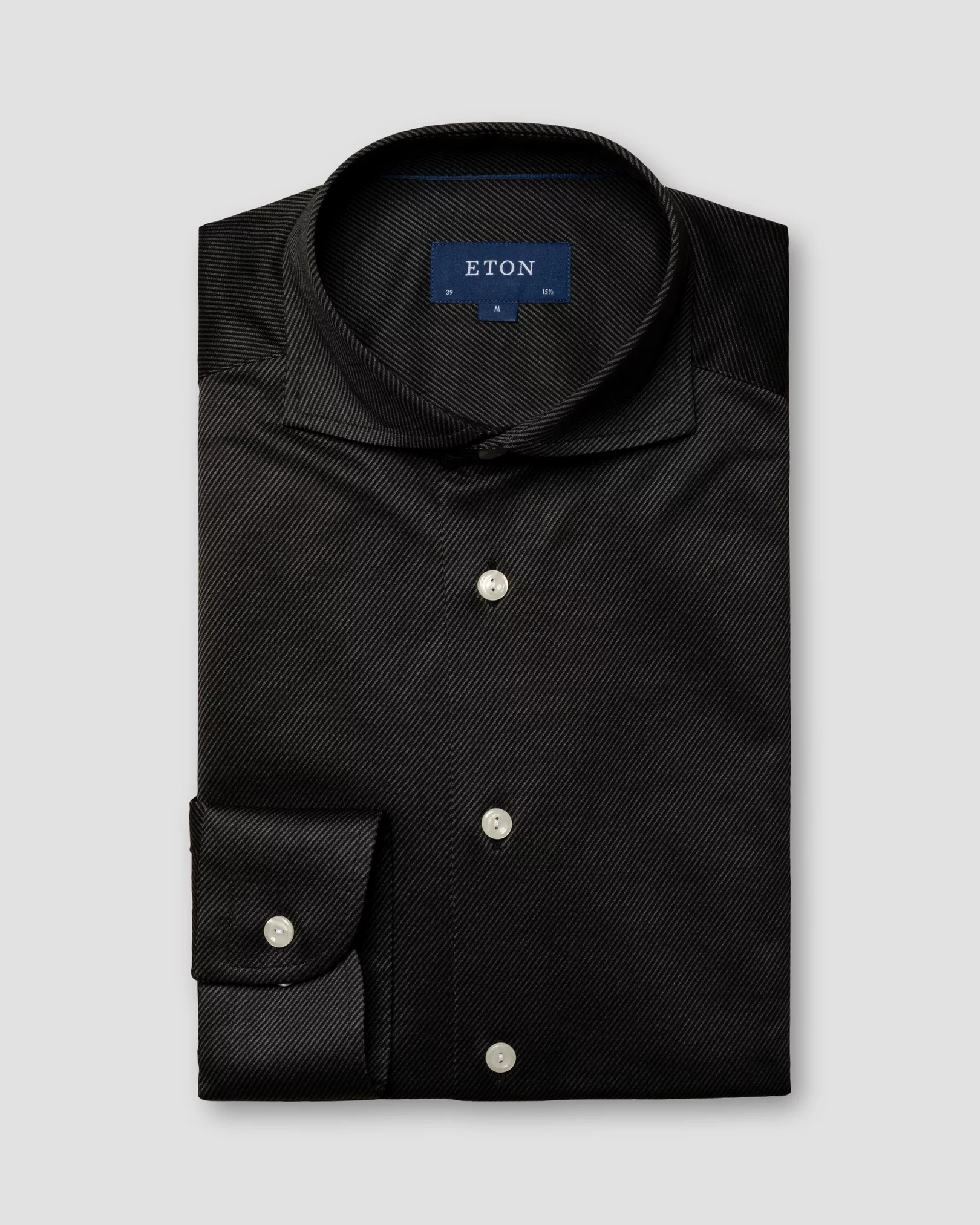 Black Filo di Scozia Knitted Shirt - Eton