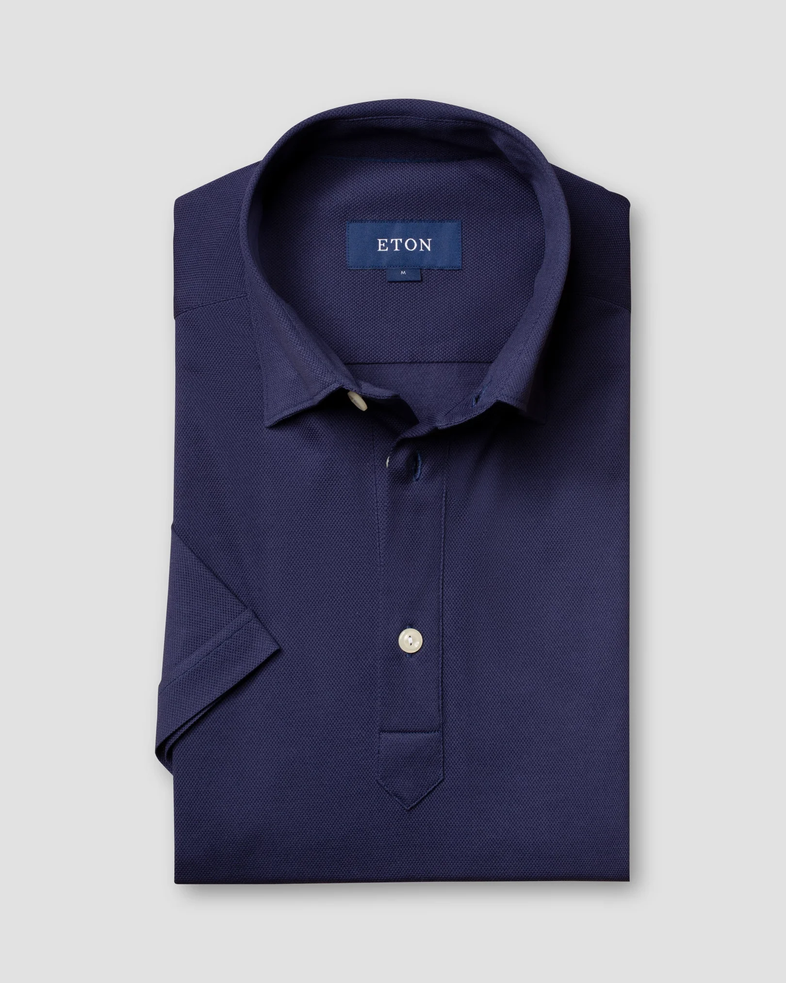 Eton - vibrant blue polo shirt short sleeved