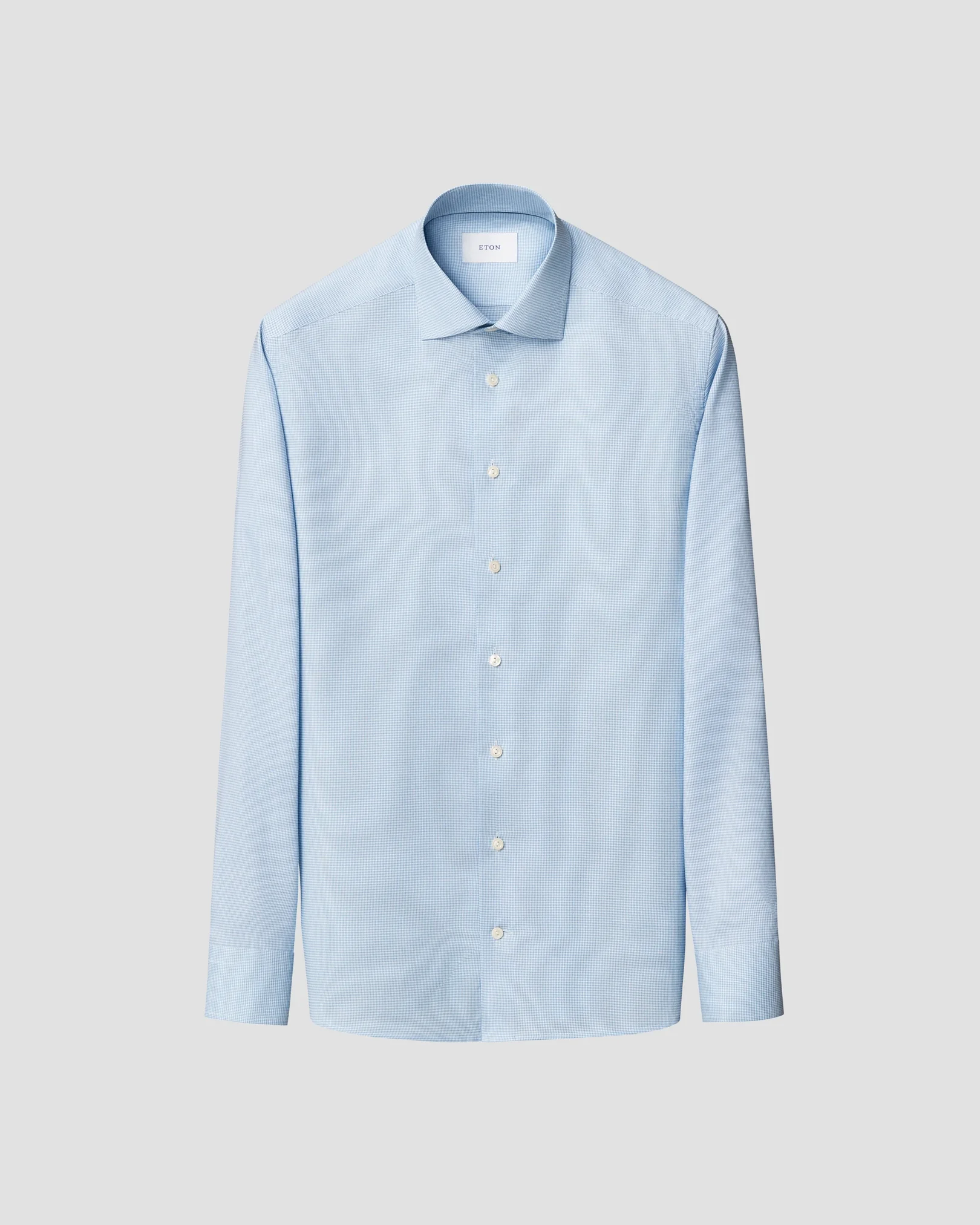 Eton - light blue check signature oxford shirt 253