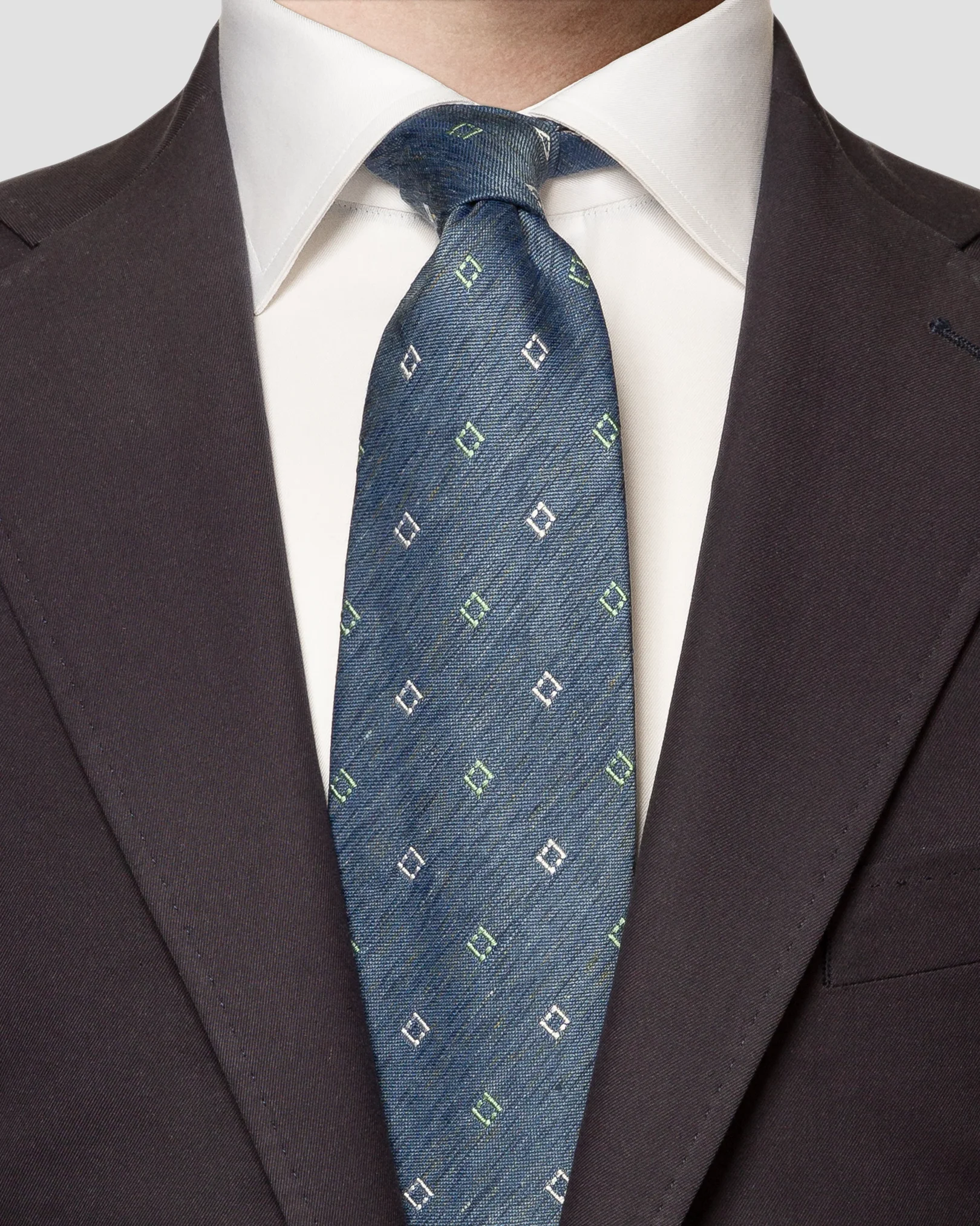 Eton - navy blue geometric tie