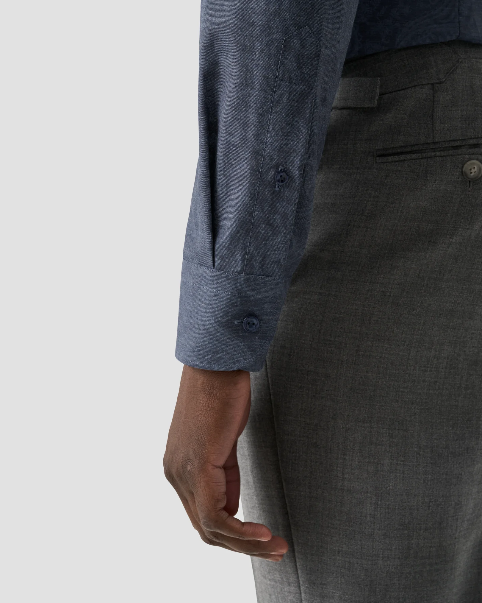 Eton - paisley melange print shirt