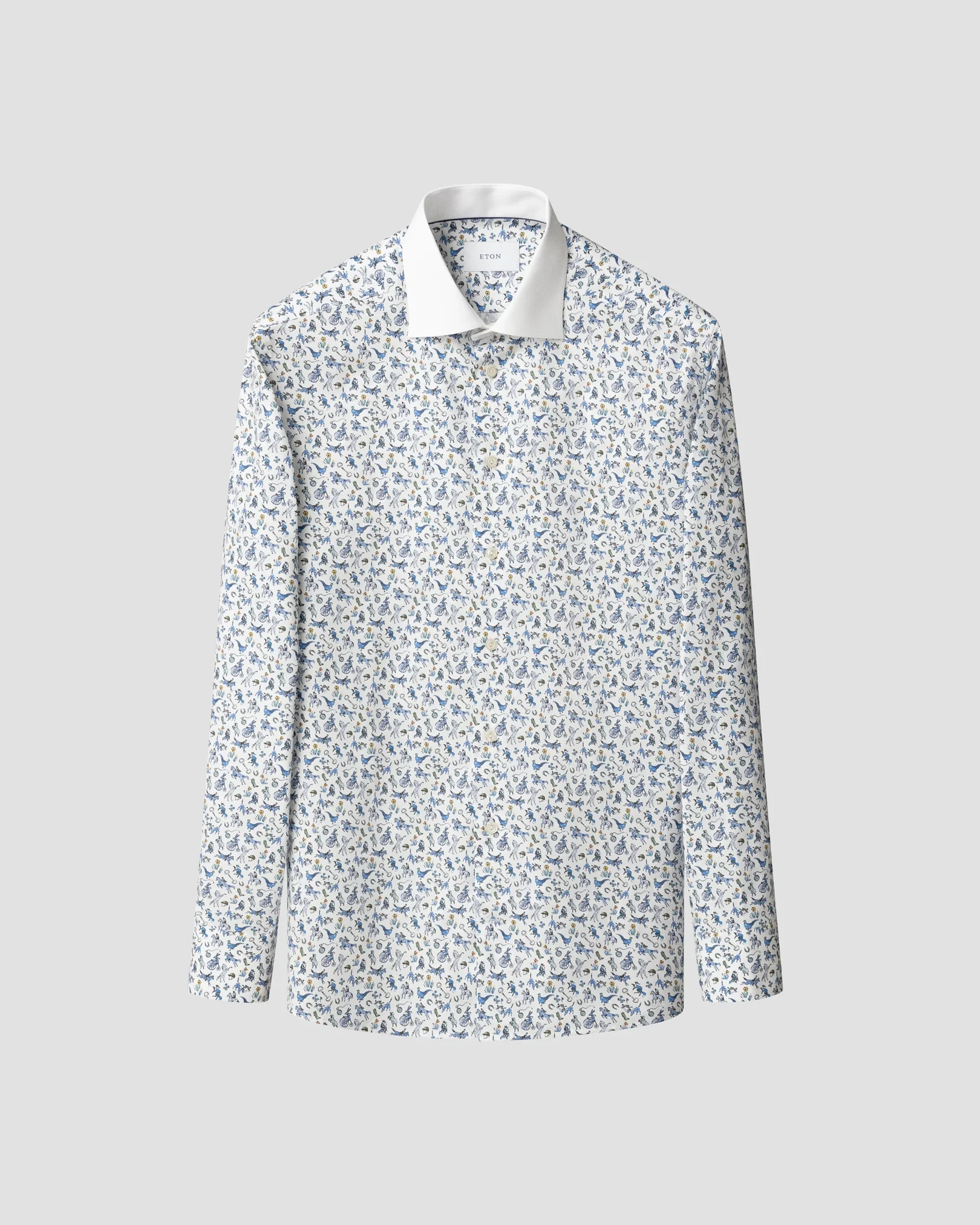 Eton - Signature-Twill-Hemd Landmotiv-Print