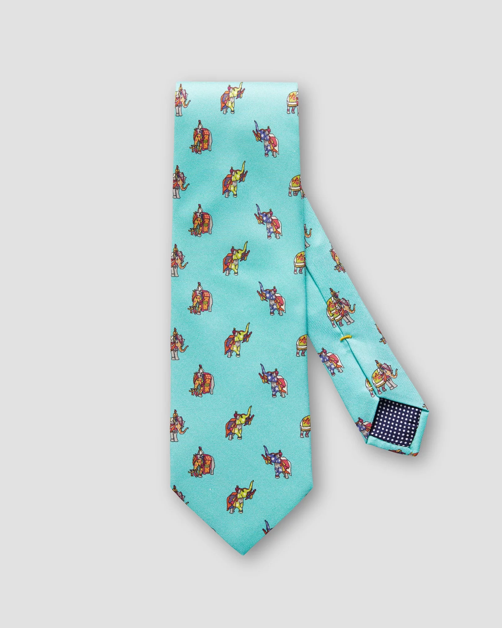 Eton - turquoise elephant tie