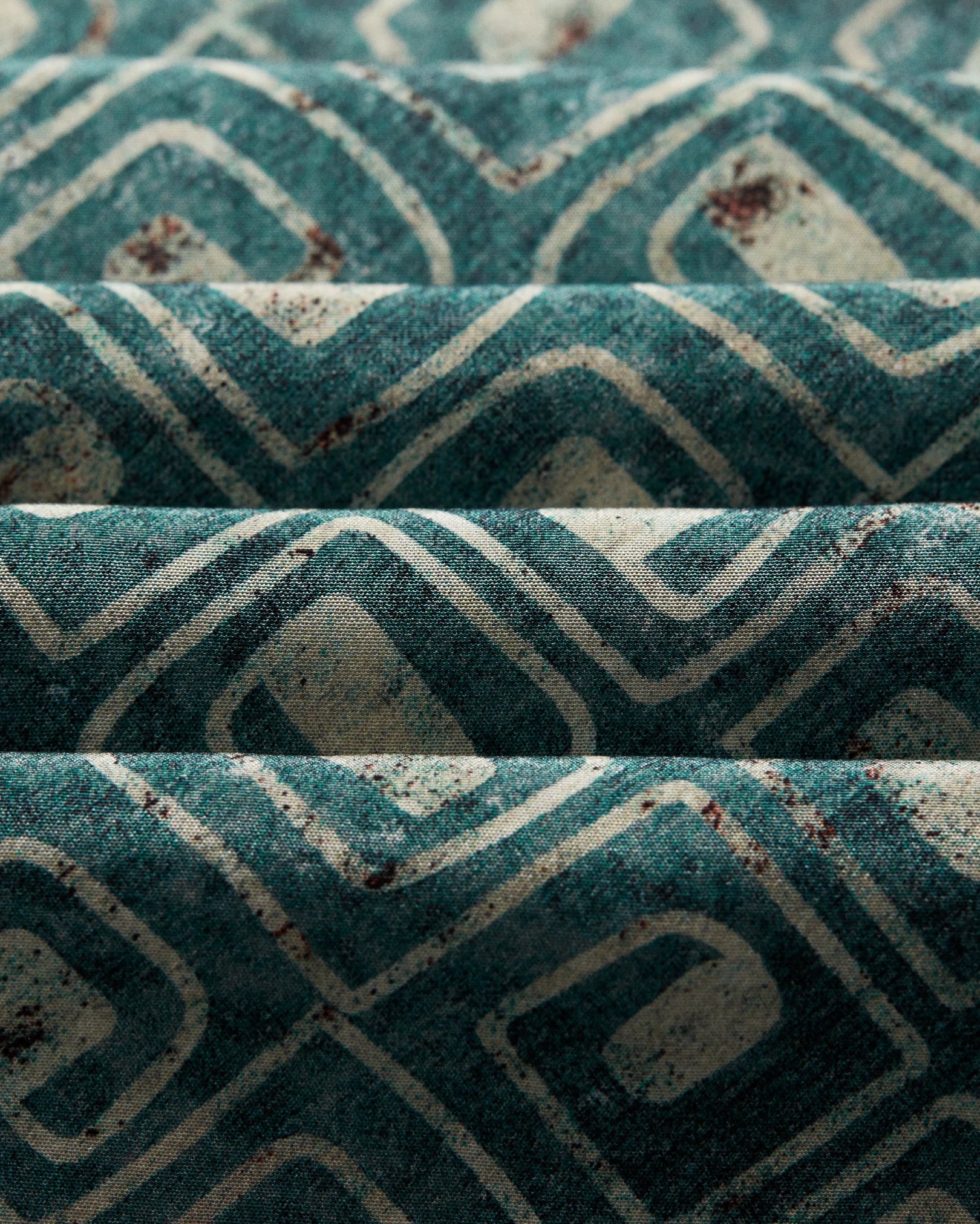 Eton - green block print bandana