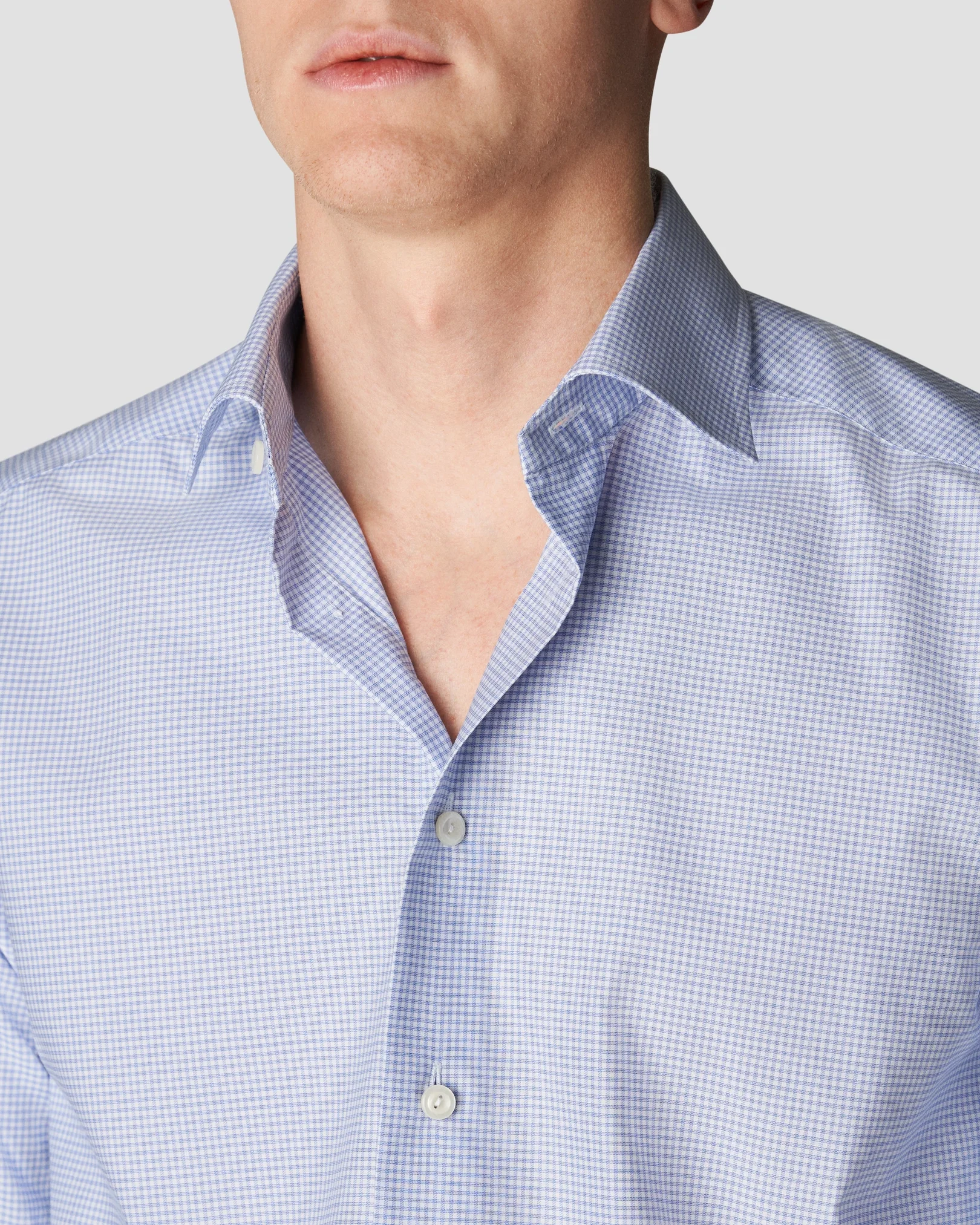 Light blue Twill Shirt - Eton