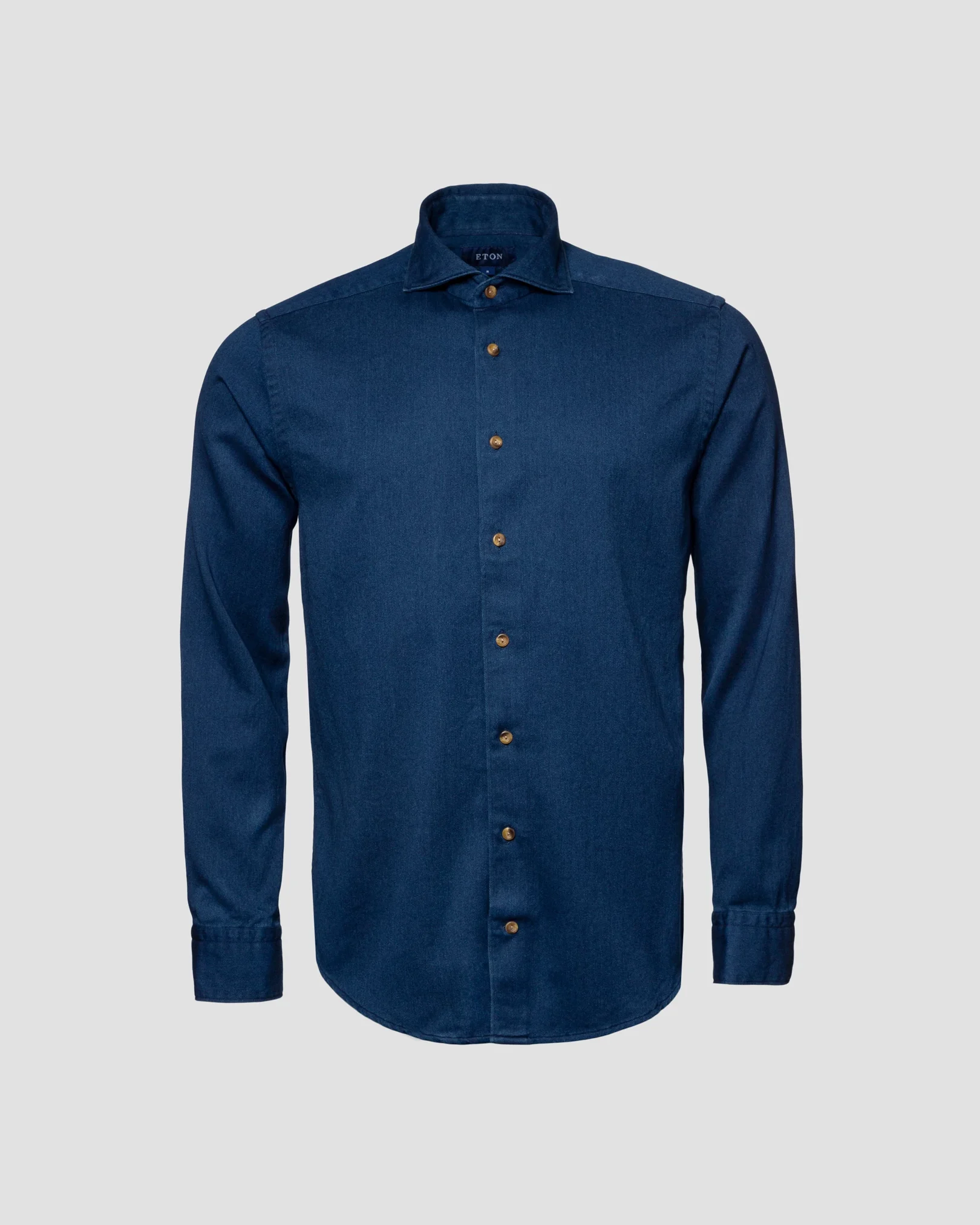 Dark Blue Satin Indigo Shirt