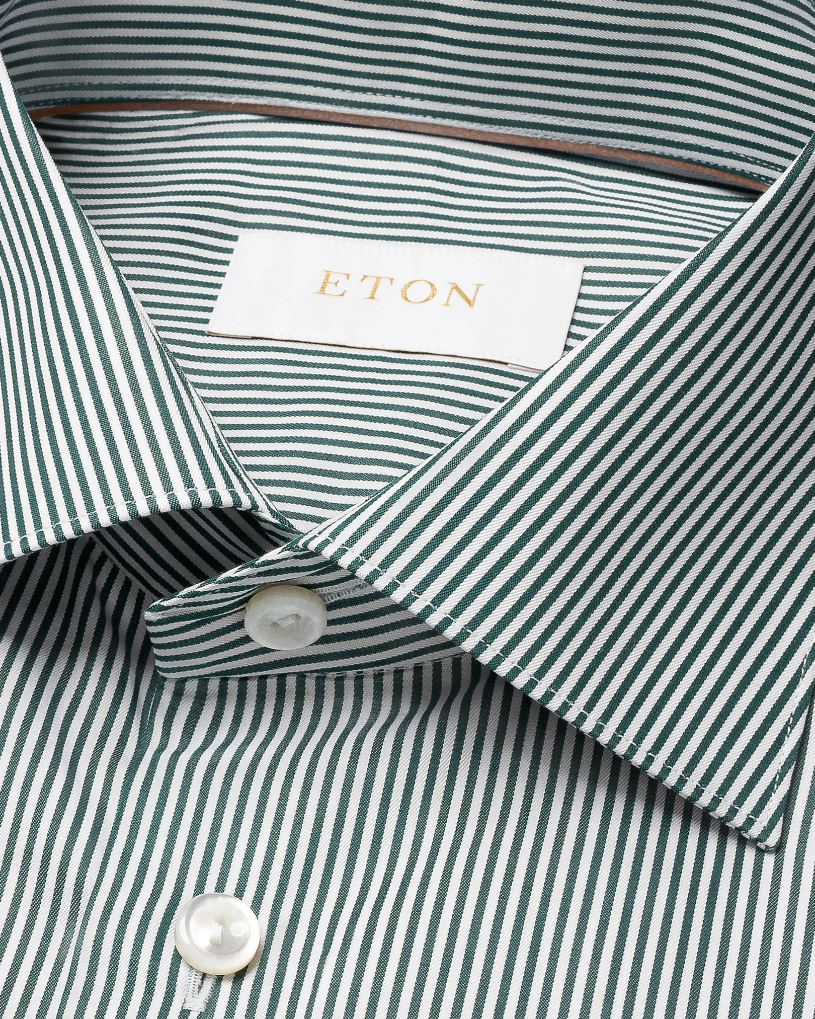 Eton - dark green striped twill