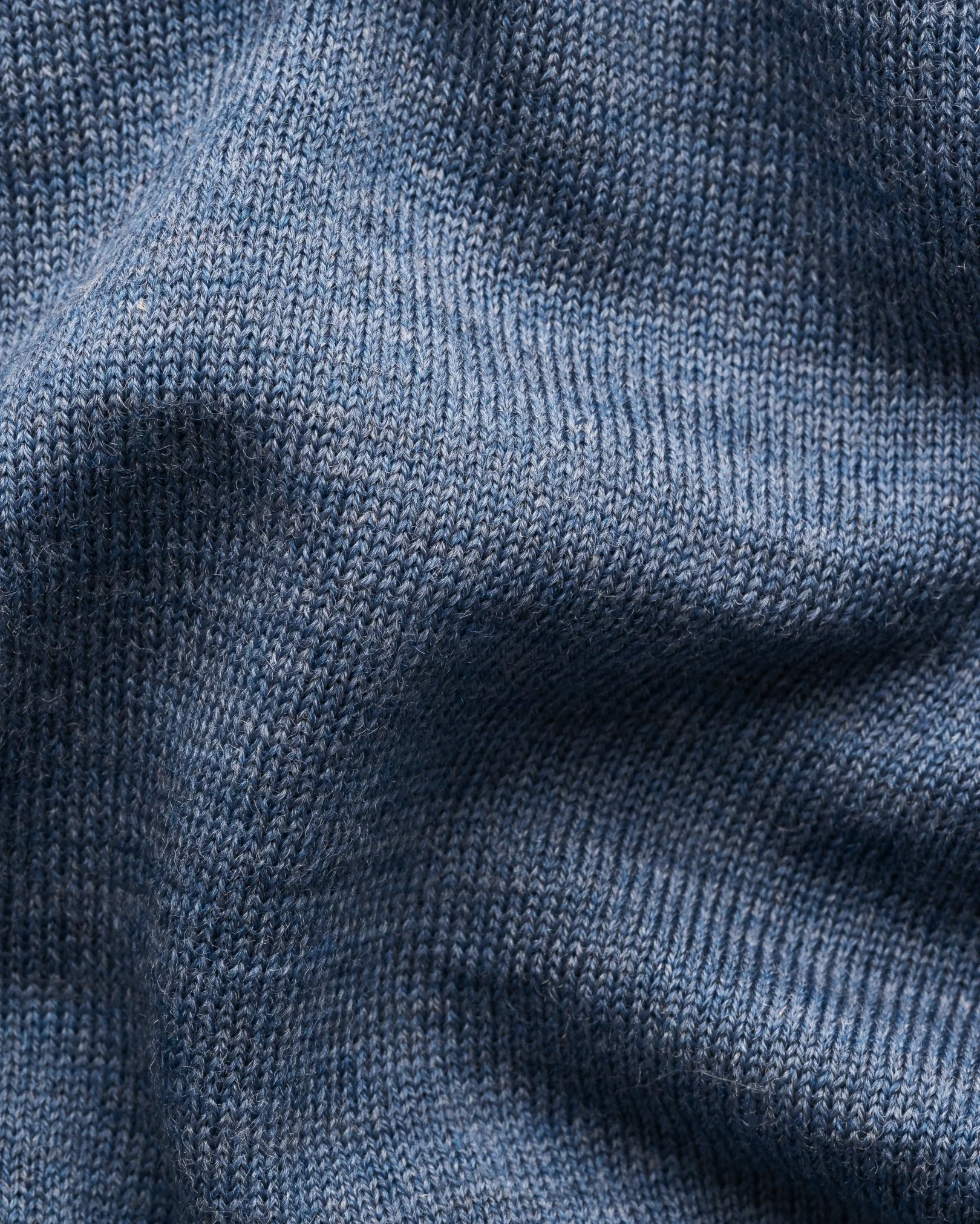 Eton - light blue merino fine knit polo shirt