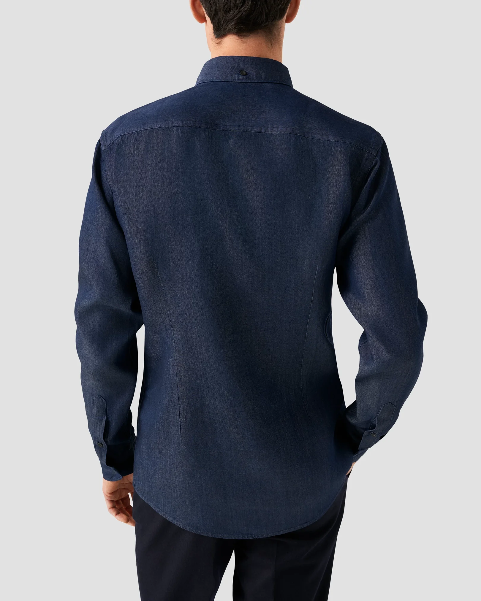 Eton - navy blue indigo lyocell shirt