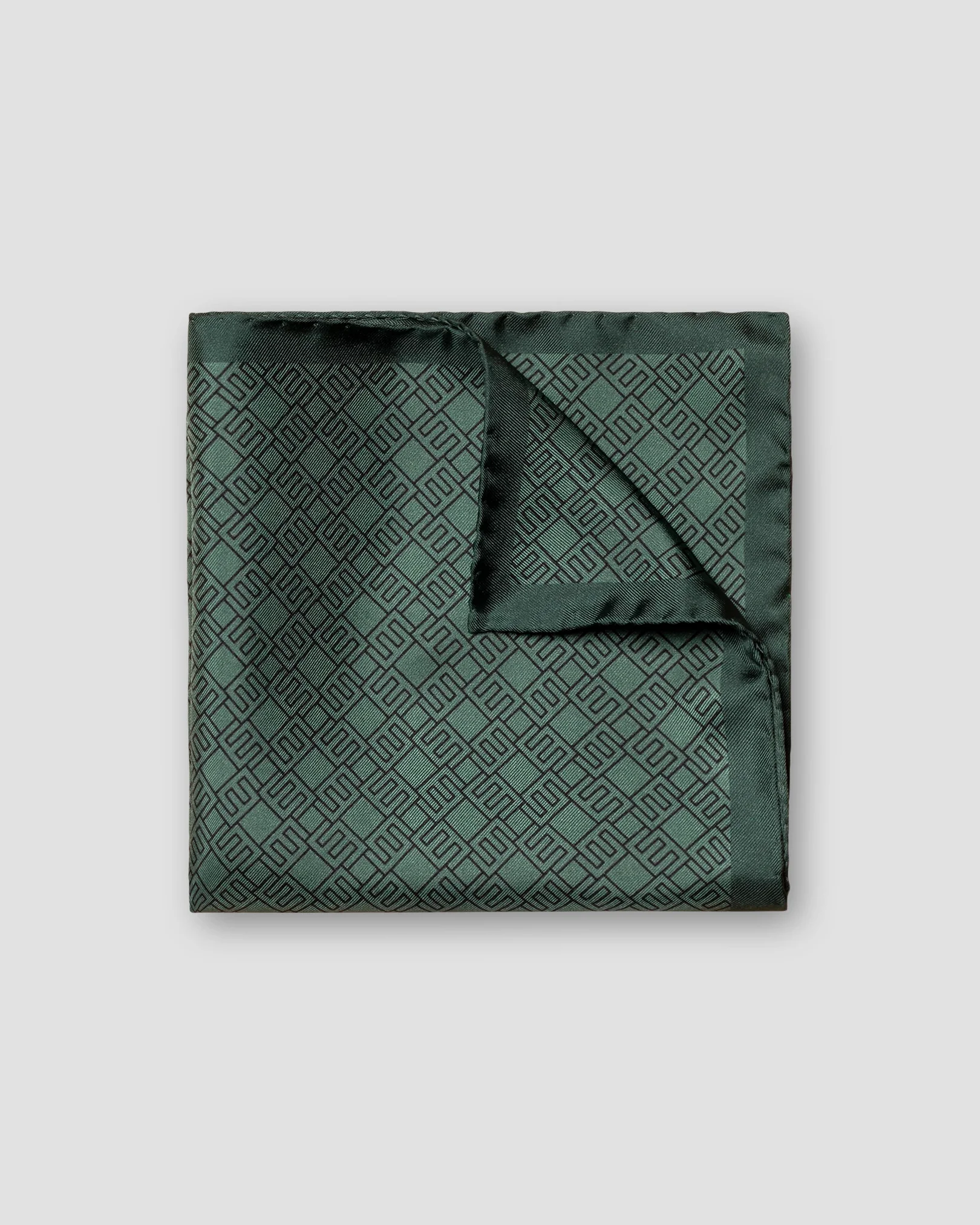 Eton - dark green vintage pocket square