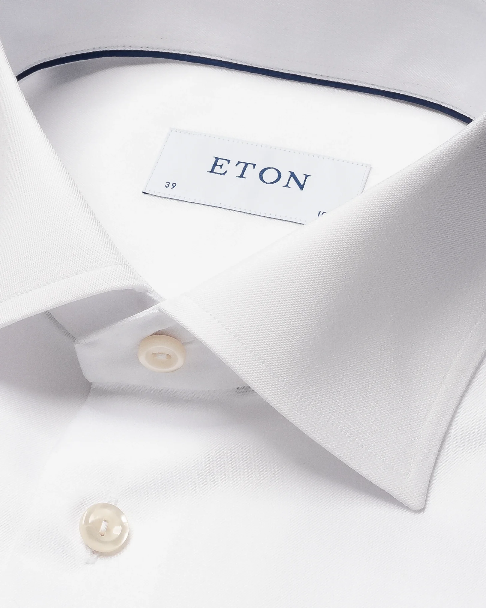 Eton - white signature twill embroidery shirt