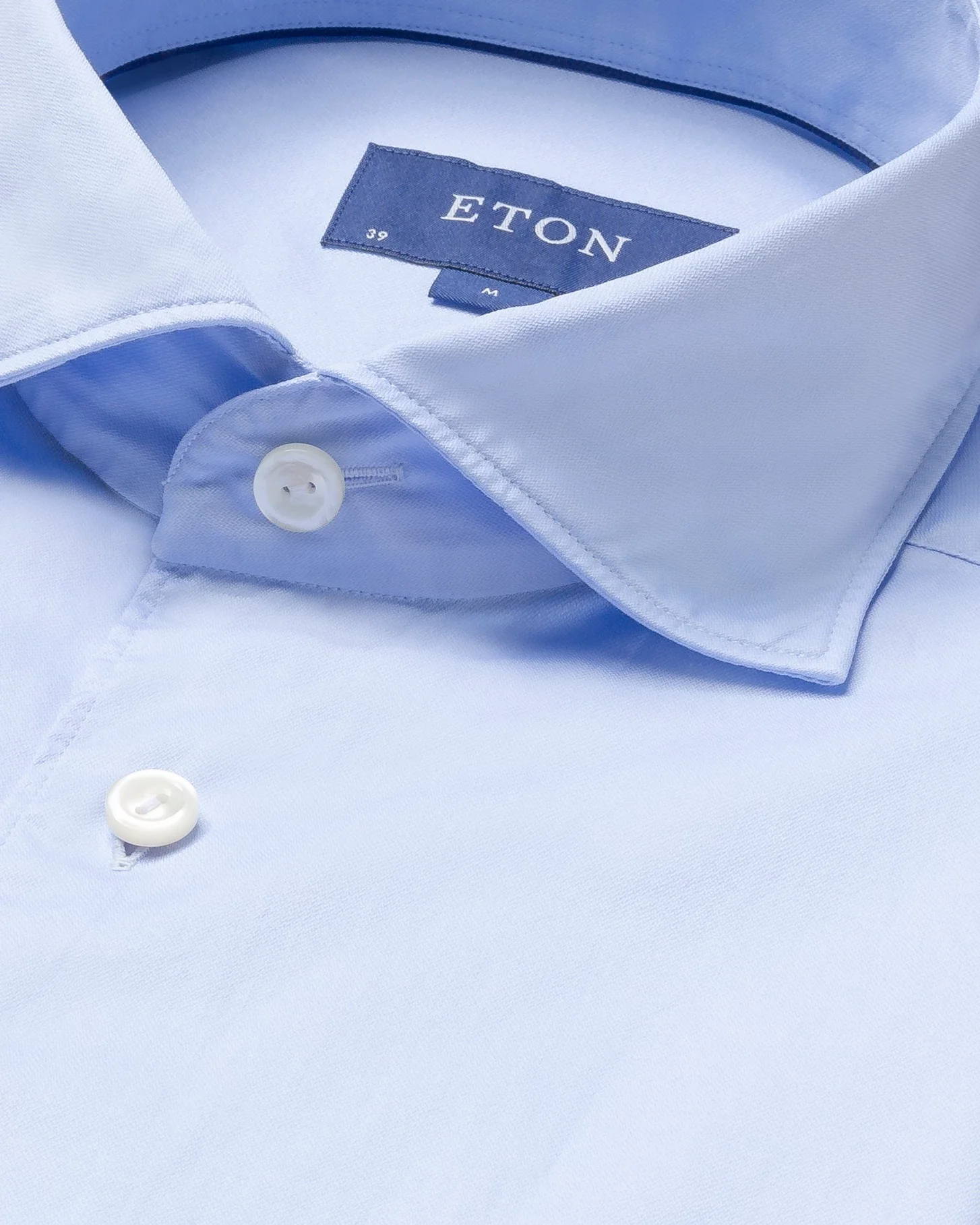 Eton - sky blue satin shirt soft