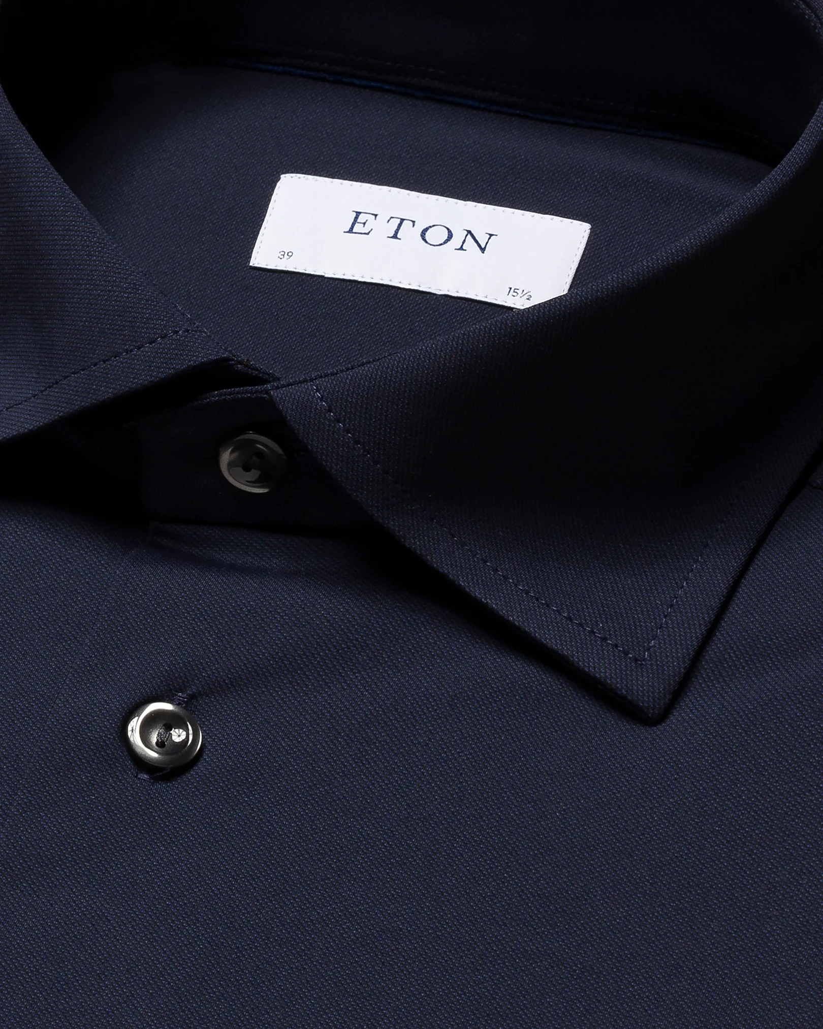 Eton - navy blue fourway strech shirt