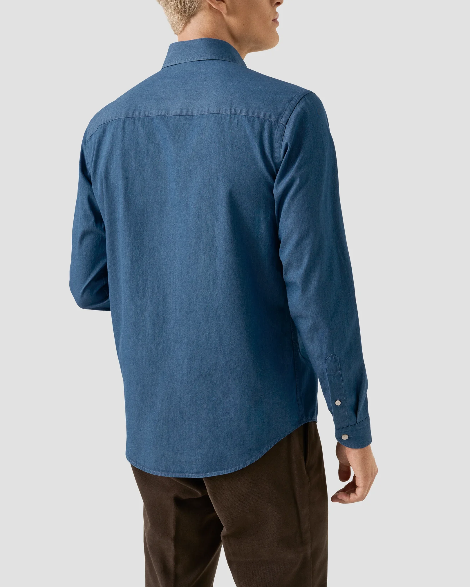 Eton - dark wash lightweight denim shirt