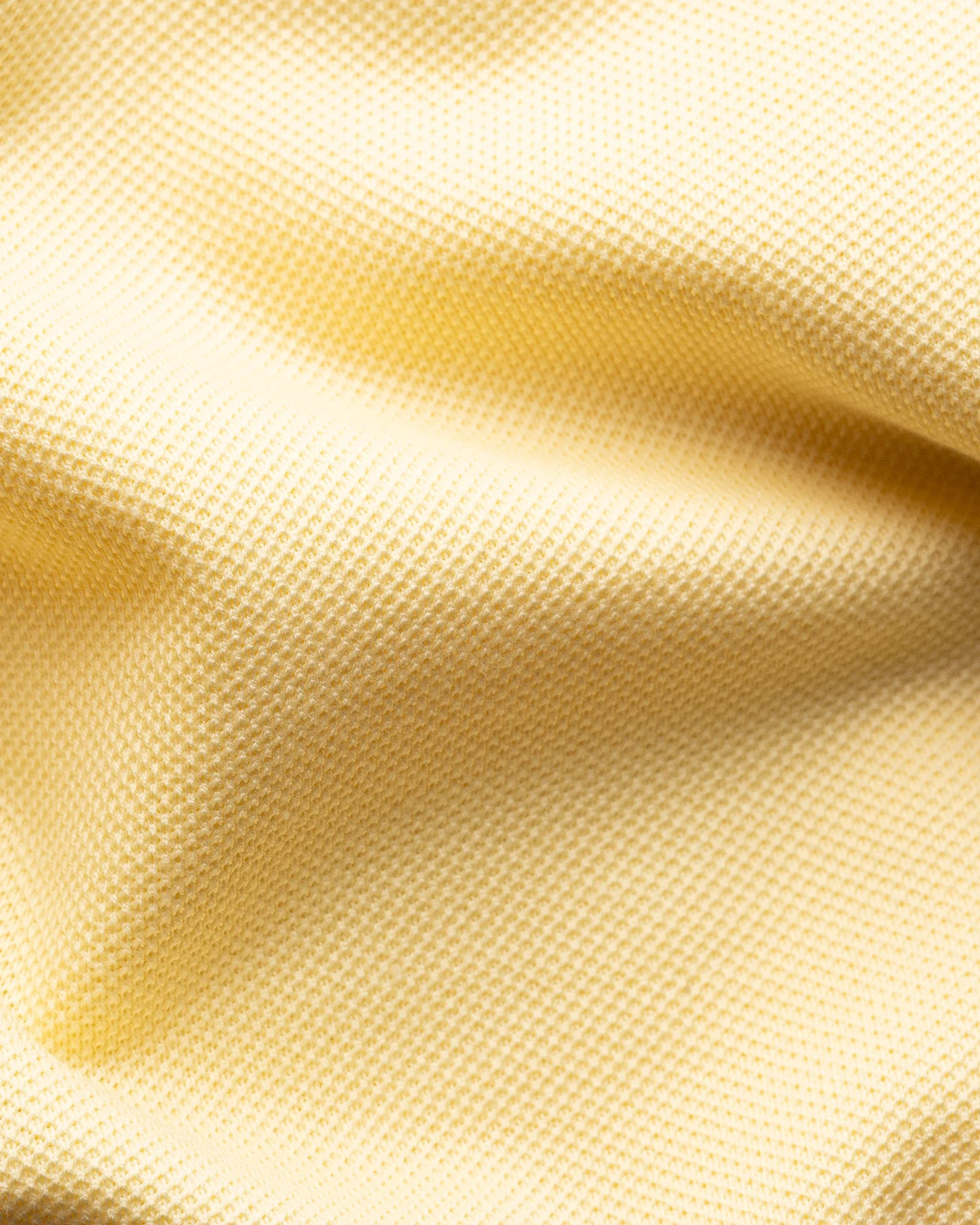 Eton - yellow pima cotton pique polo