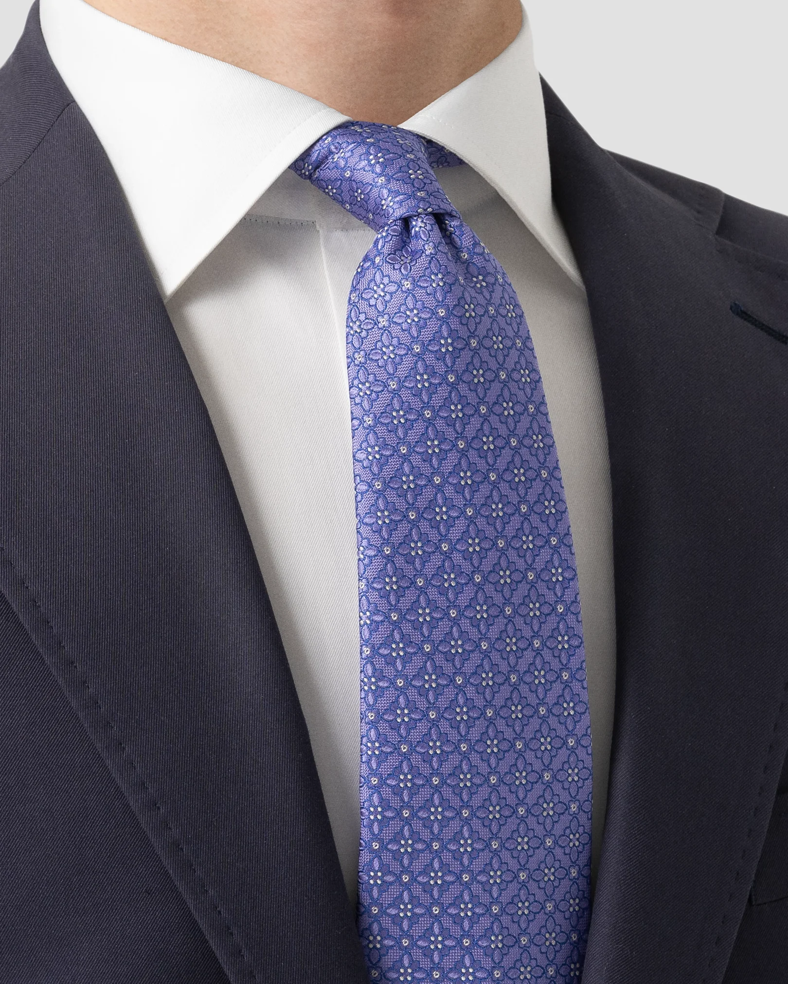 Eton - Purple Floral Silk Tie