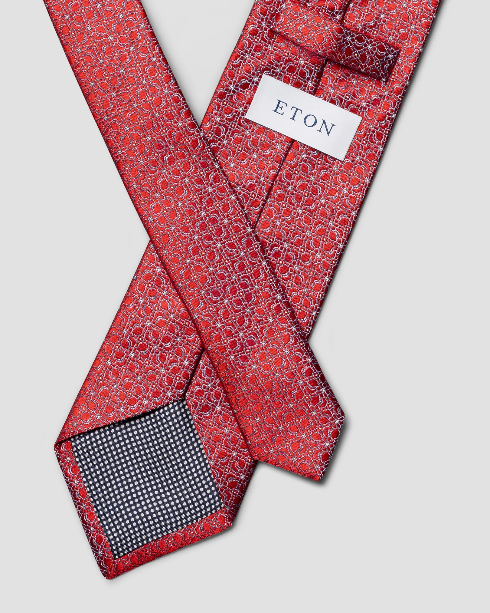 Eton - red floral woven silk