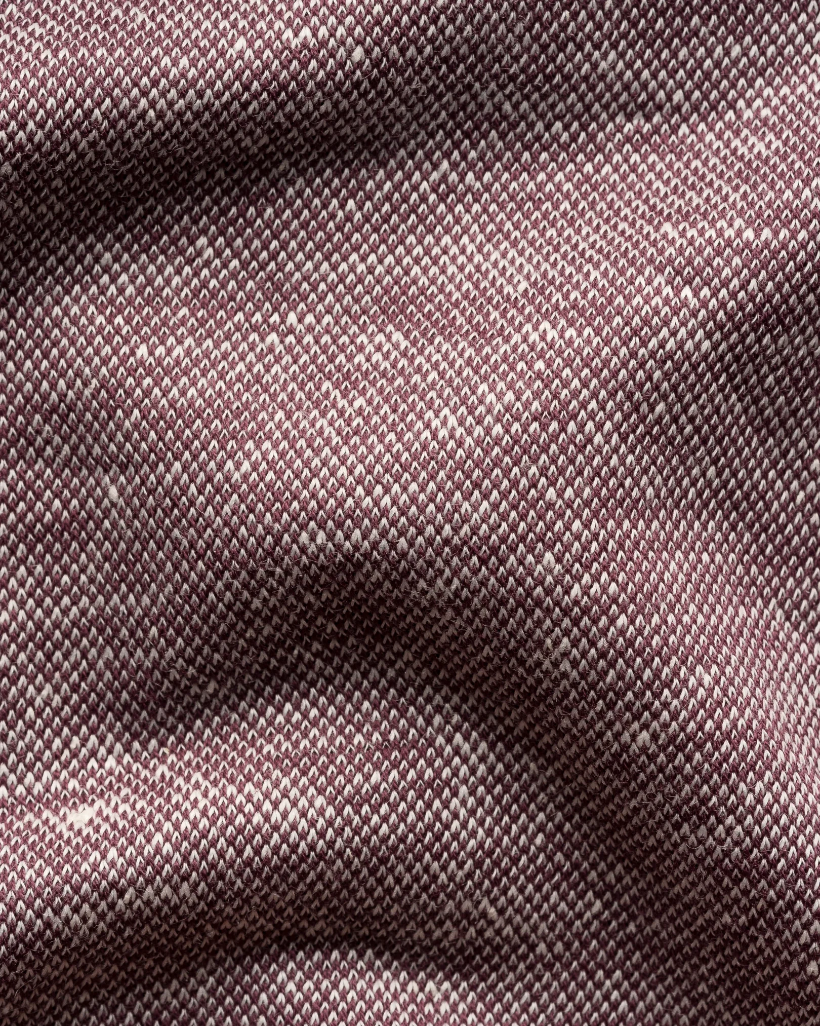 Eton - dark purple cotton linen polo shirt