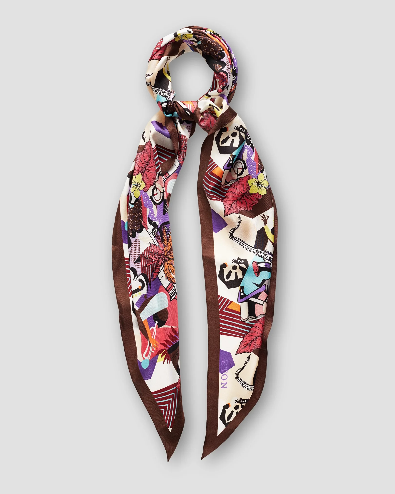 Eton - floral music losange scarf