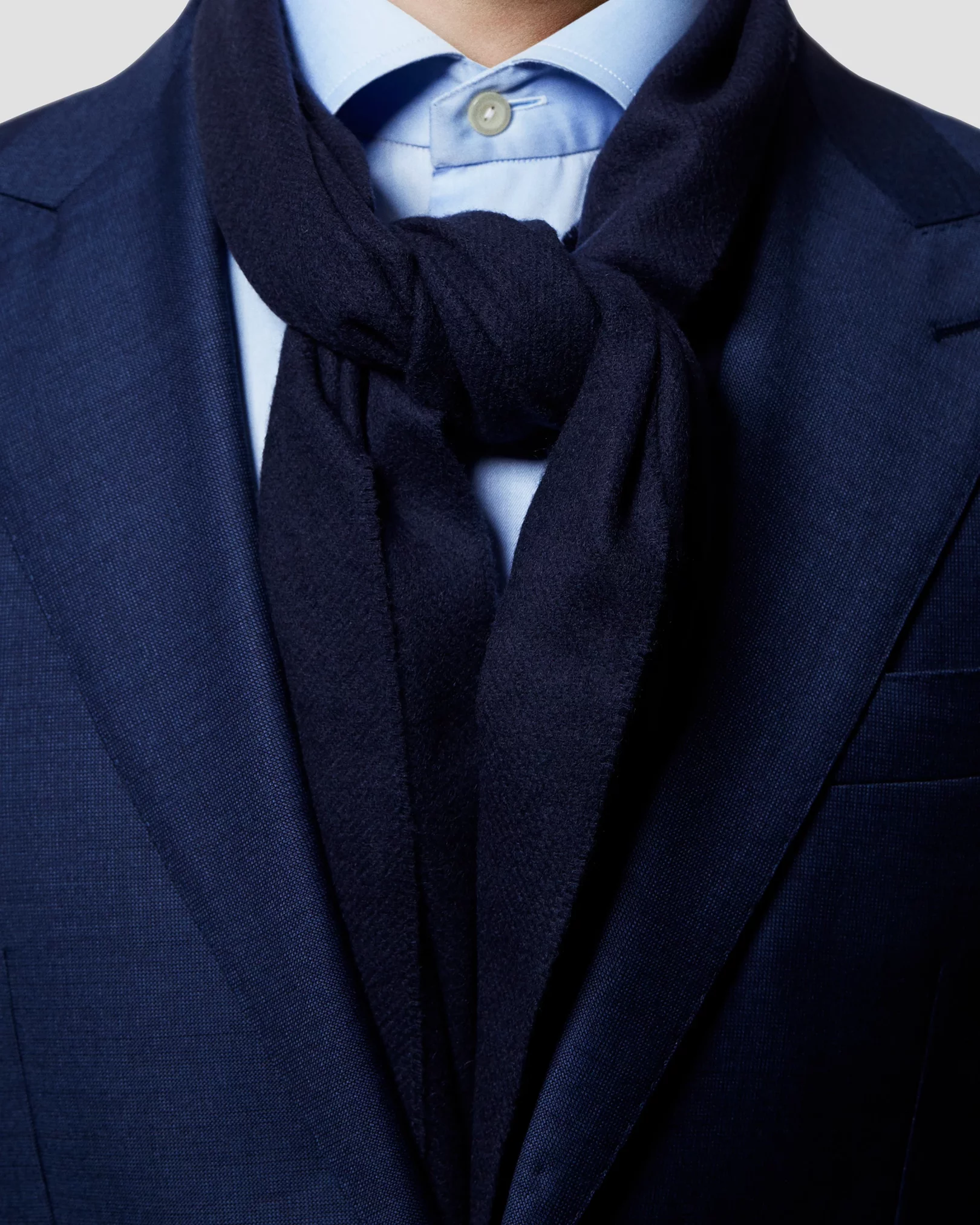 Eton - navy cashmere scarf