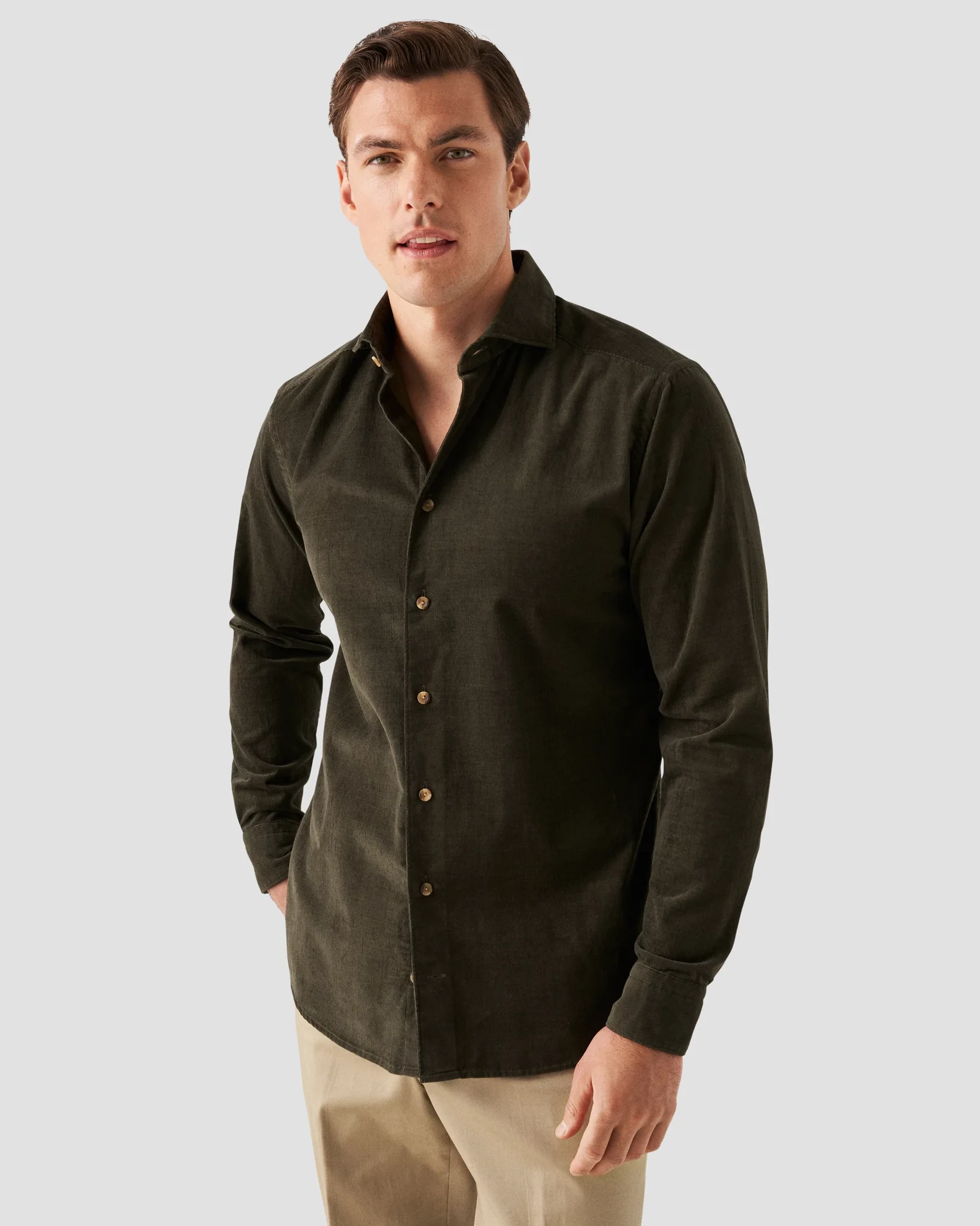 Eton - Solid Corduroy Shirt