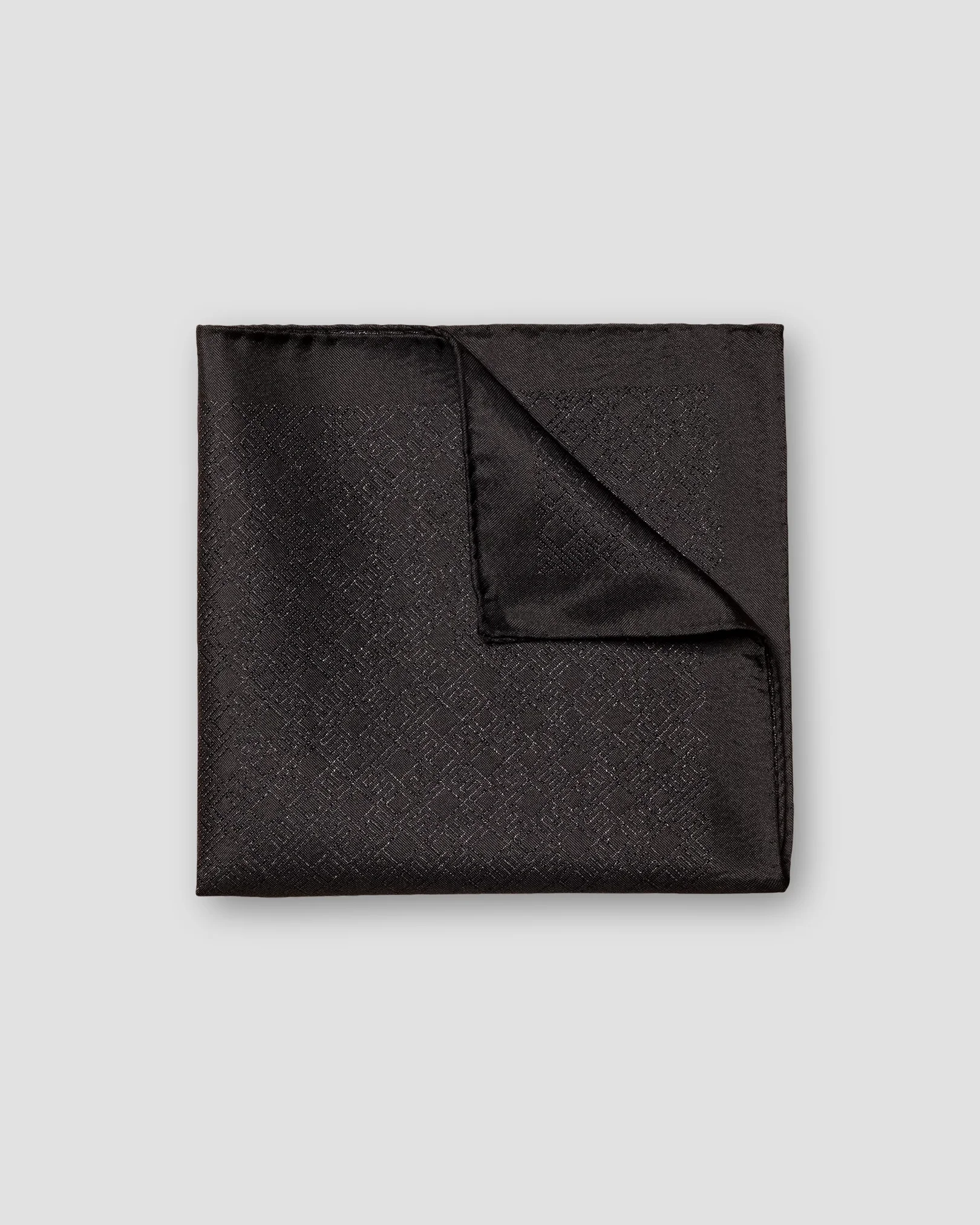Eton - black e printed pocket square