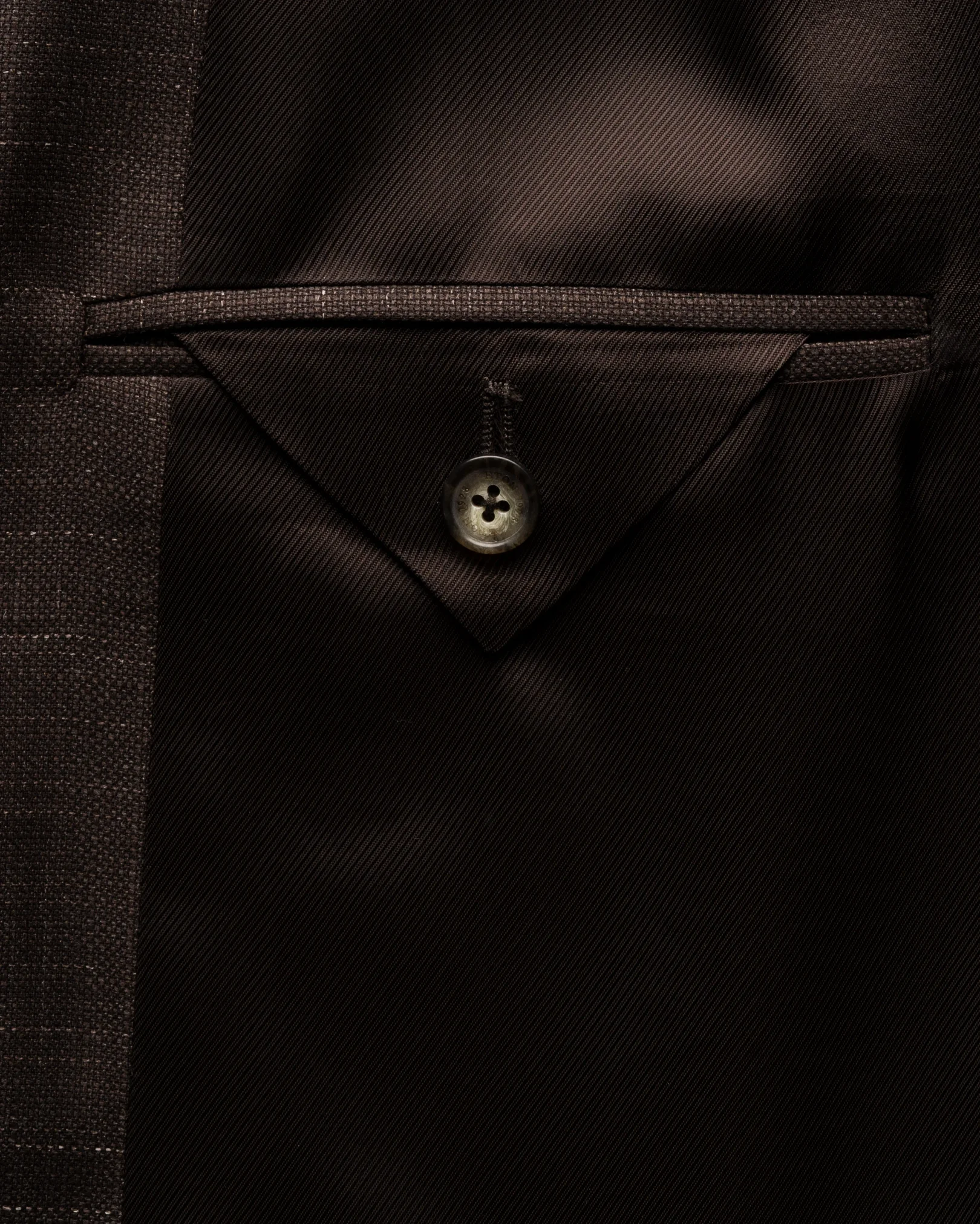 Eton - brown wool silk soft jacket