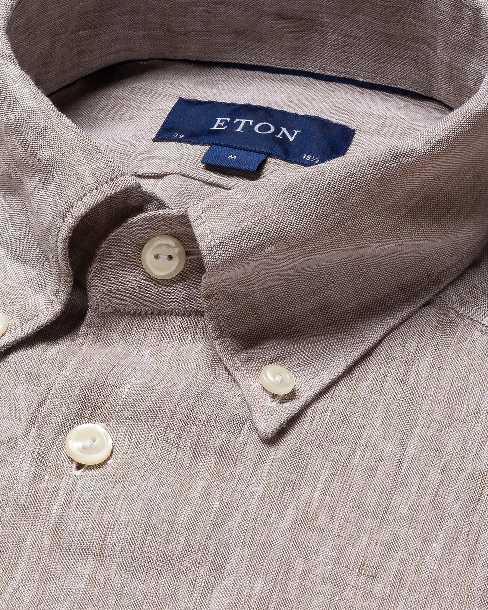Eton - brown linen shirt