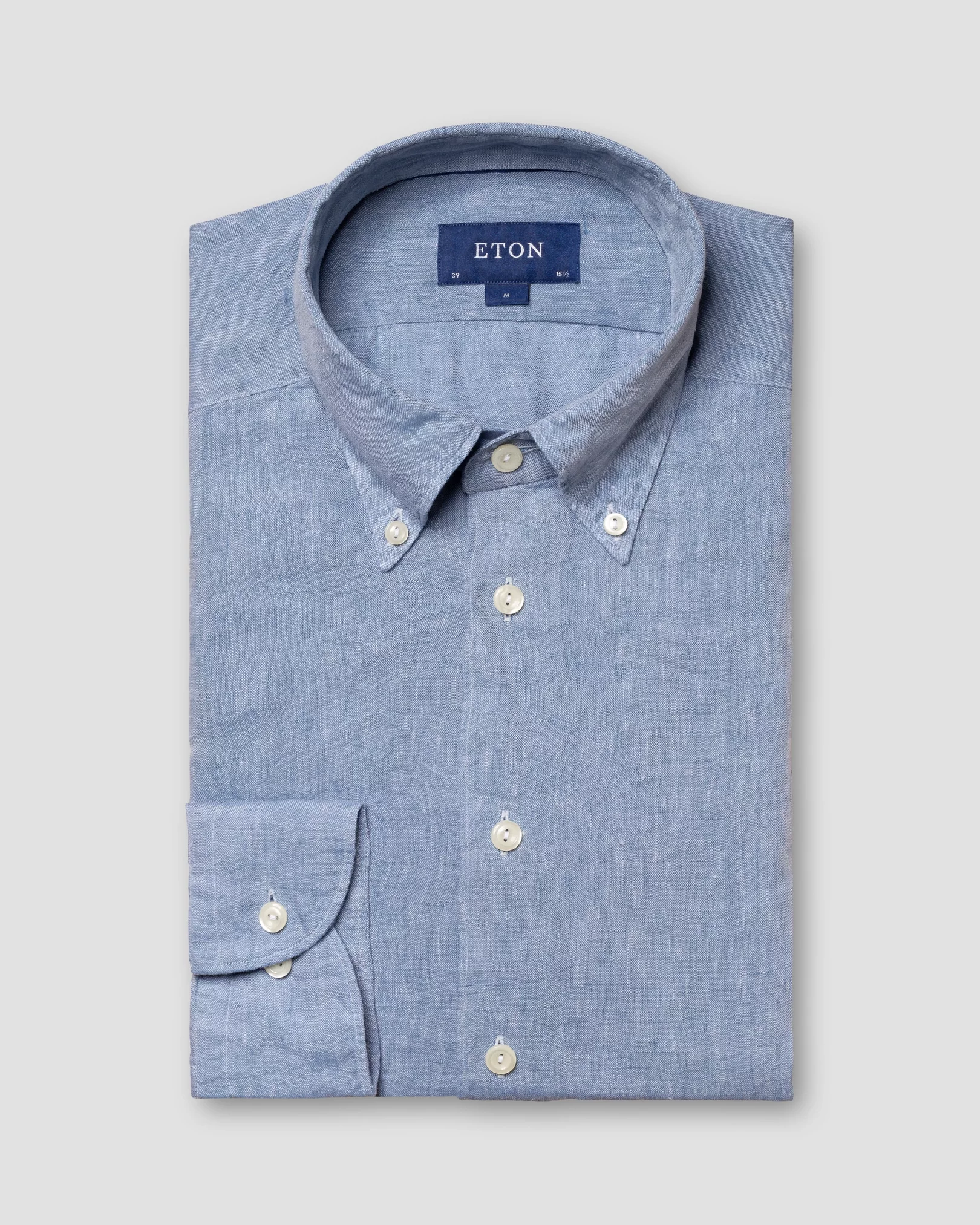 Eton - blue linen shirt