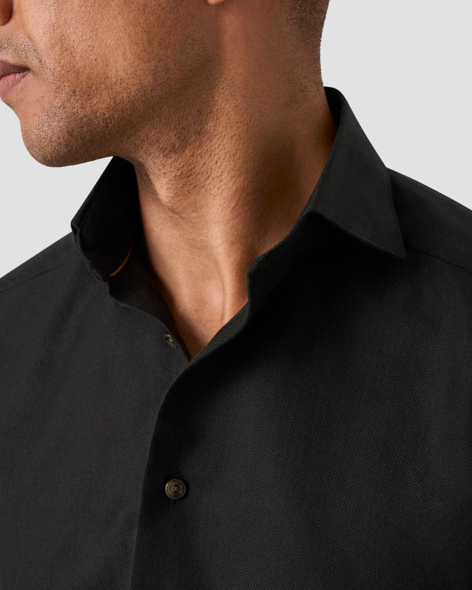 Eton - black cotton cashmere silk