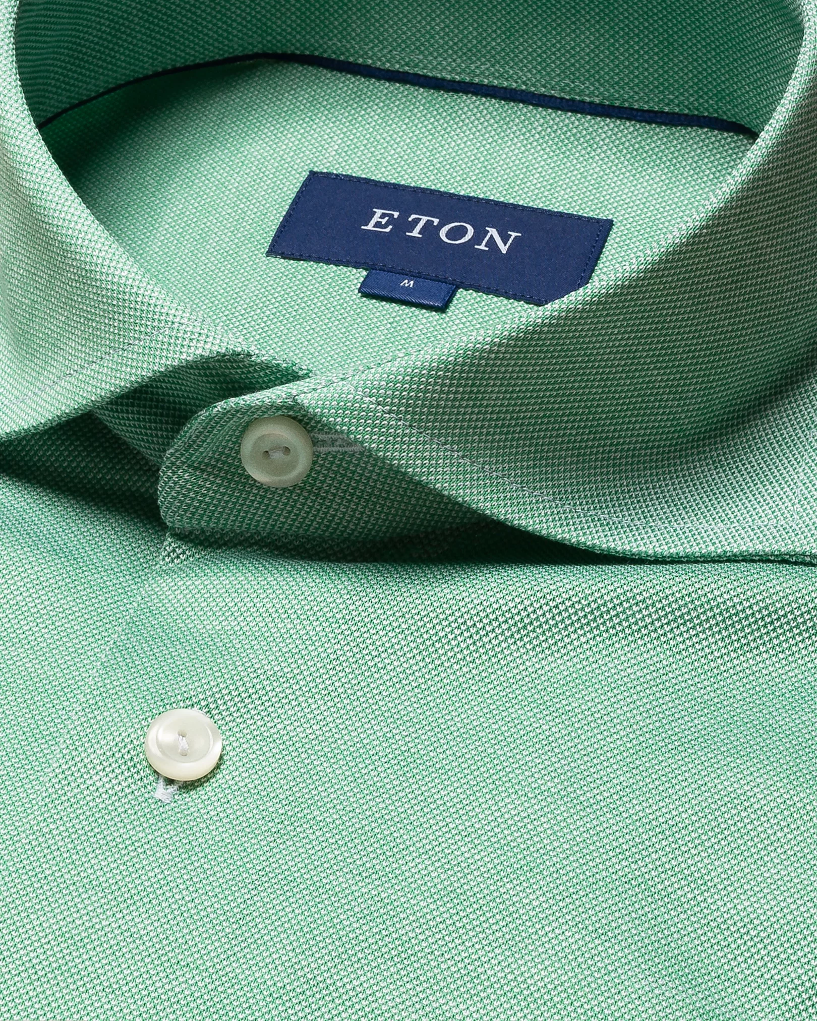 Green Filo di Scozia Oxford Piqué Shirt - Eton