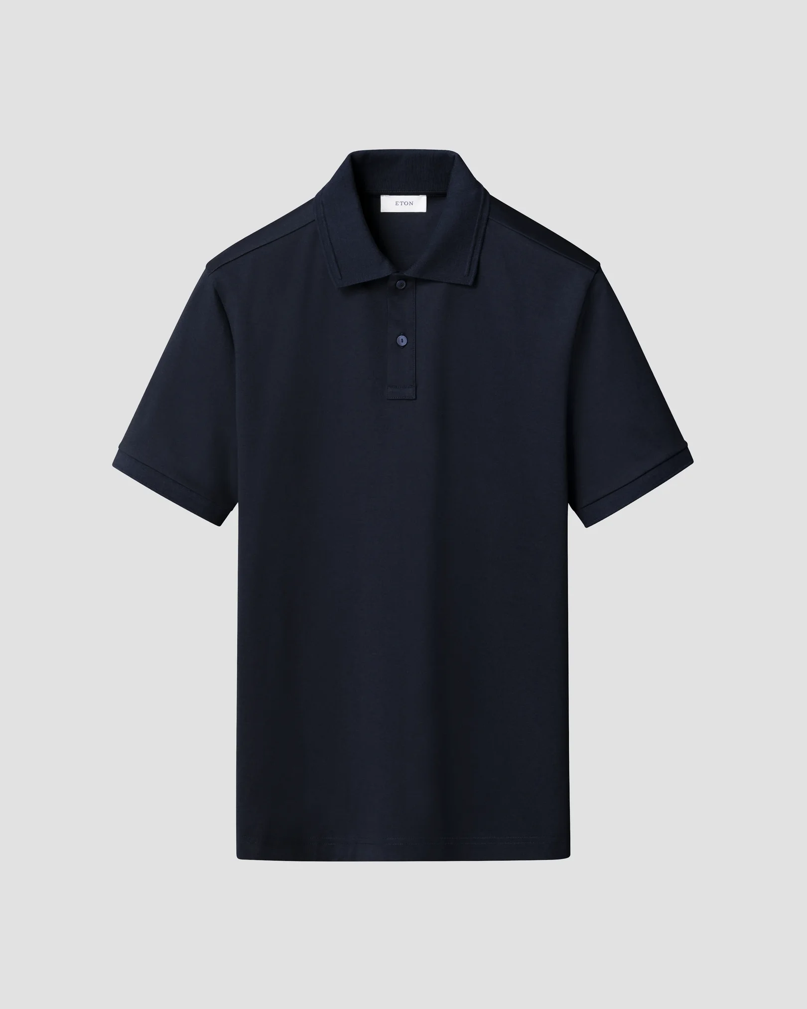 Eton - navy blue cotton interlock polo shirt261