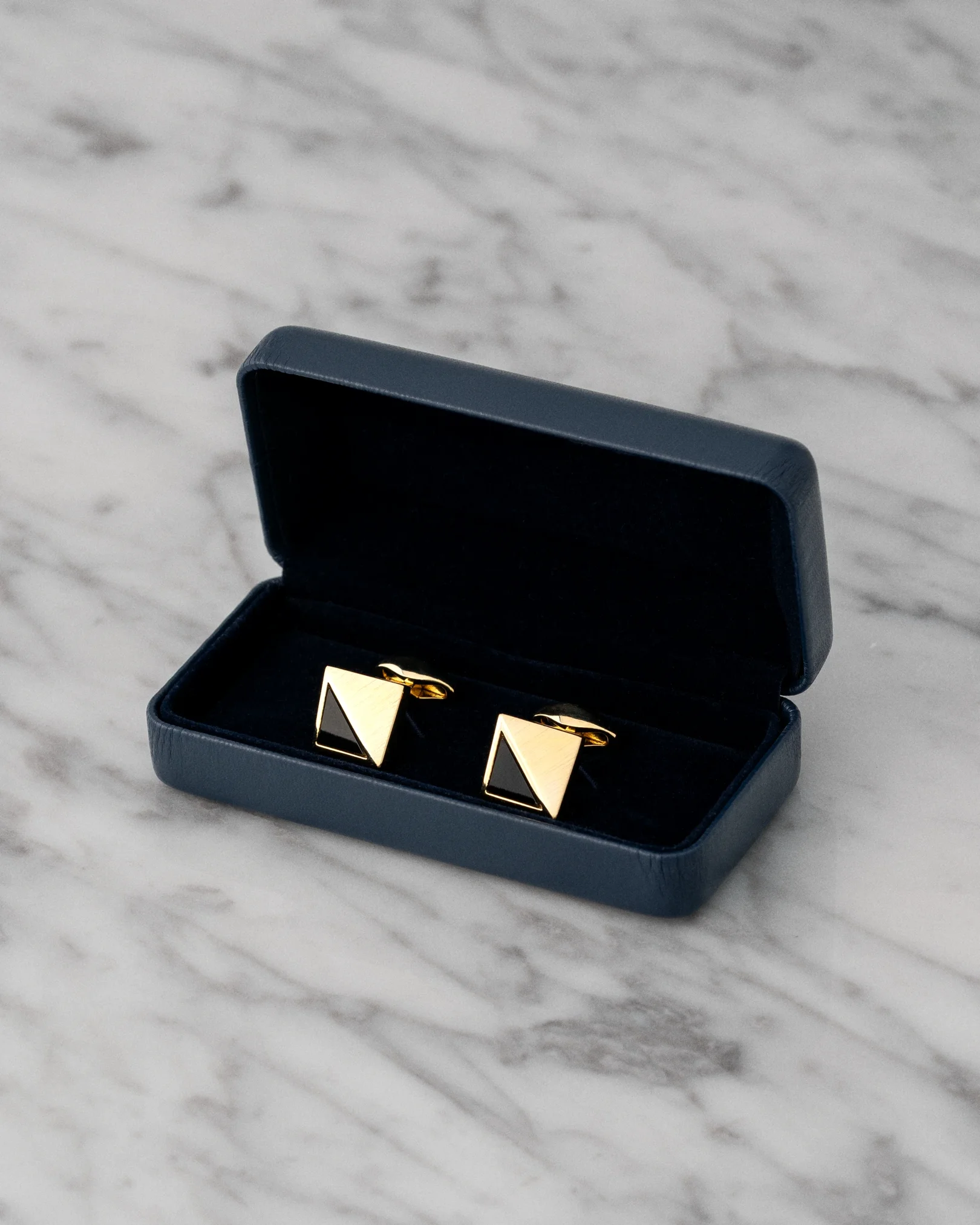 Eton - gold stone and brass cufflinks