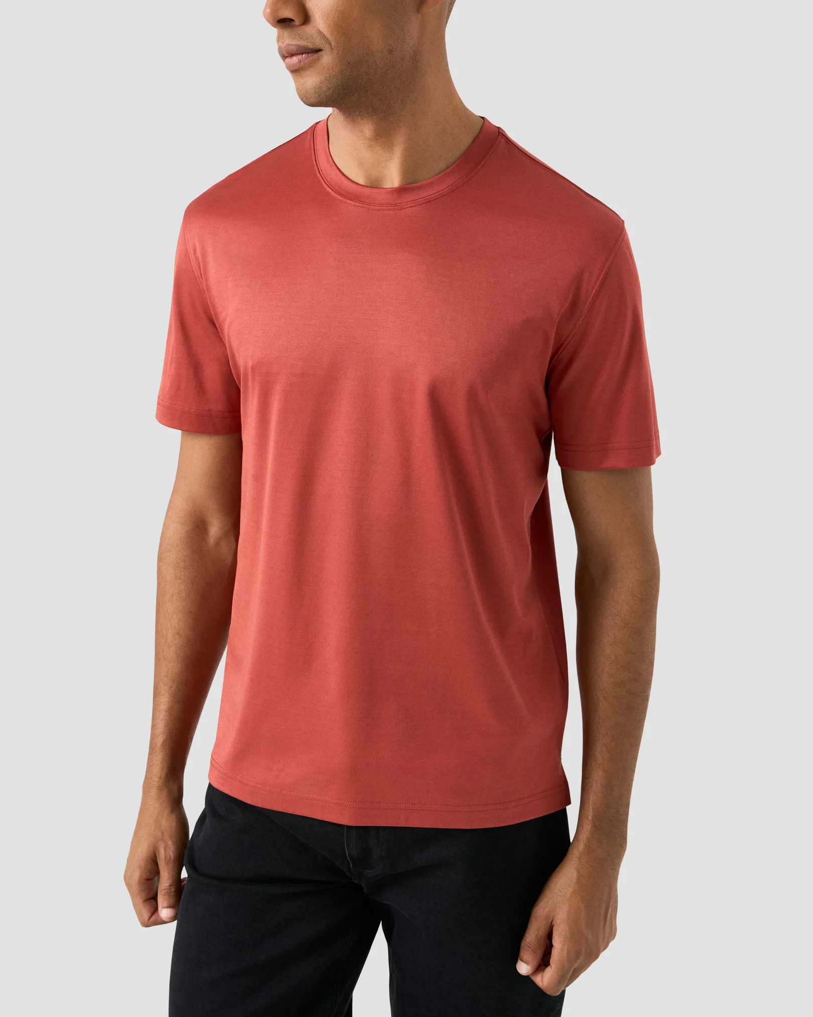 Eton - filo di scozia t shirt red filo di scozia t shirt