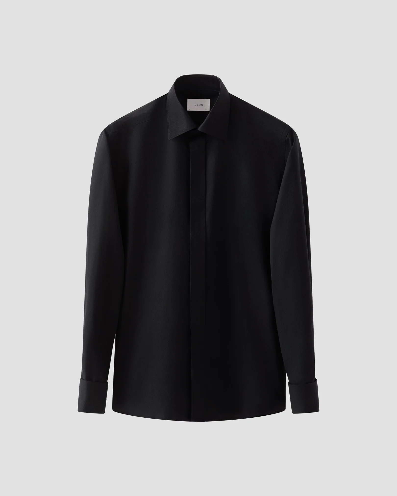 Eton - black twill texture shirt