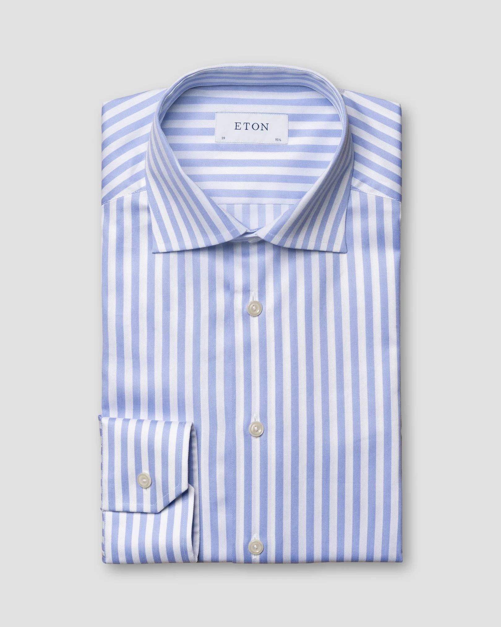 Eton - cut away striped twill